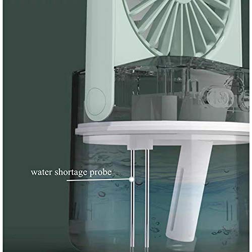 Mini USB Humidifier with Fan - Cute Deer Design, Rechargeable 2000mAh Battery, 2 Mist Modes & 3 Speed Settings, 240ml Capacity for Bedroom, Office, Baby Room, Car & Travel (Green) - Perfect for Dry Air Relief and Aromatherapy