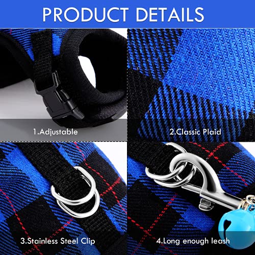 2 Pack Adjustable Guinea Pig Harness and Leash Set with Safety Bell - No Pull Walking Vest for Hamsters, Ferrets, Chinchillas & Small Pets (Size L, 9-10 Inch Chest) - Perfect for Outdoor Adventures & Safe Playtime