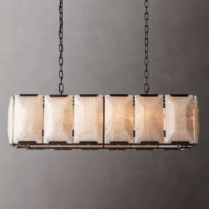 Aubrey Calcite Rectangular Chandelier 42