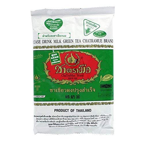 Premium Thai Iced Milk Green Tea - Authentic No.1 Brand (200g x 3 Pack) - Perfect for Bubble Tea, Desserts & Asian-Inspired Beverages at Home