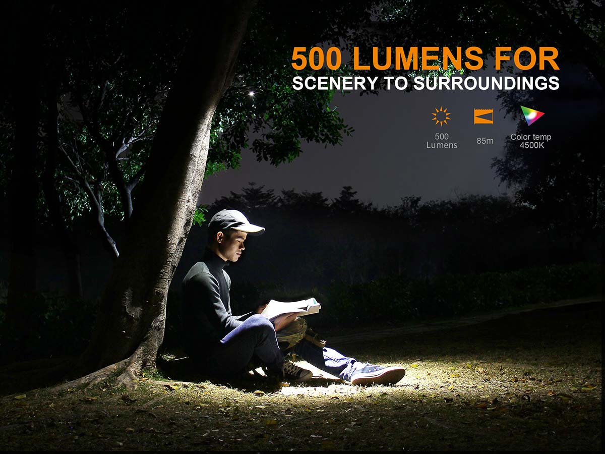 Fenix LD15R USB Rechargeable Right Angle Flashlight - Compact & Bright LED Light for Camping, Hiking, Emergency, and Outdoor Adventures (Discontinued Model)