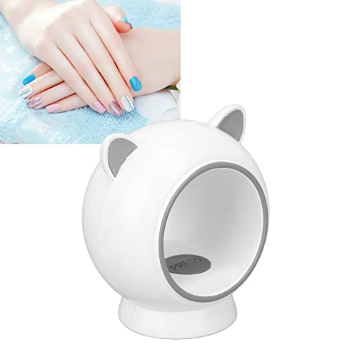 Portable 6W Mini UV LED Nail Lamp - 360° Lighting with 3 Light Chips, Fast Curing for All Gel Nail Polishes, Type C Charging (White) | Perfect for Home Manicures, Travel & Salon Use
