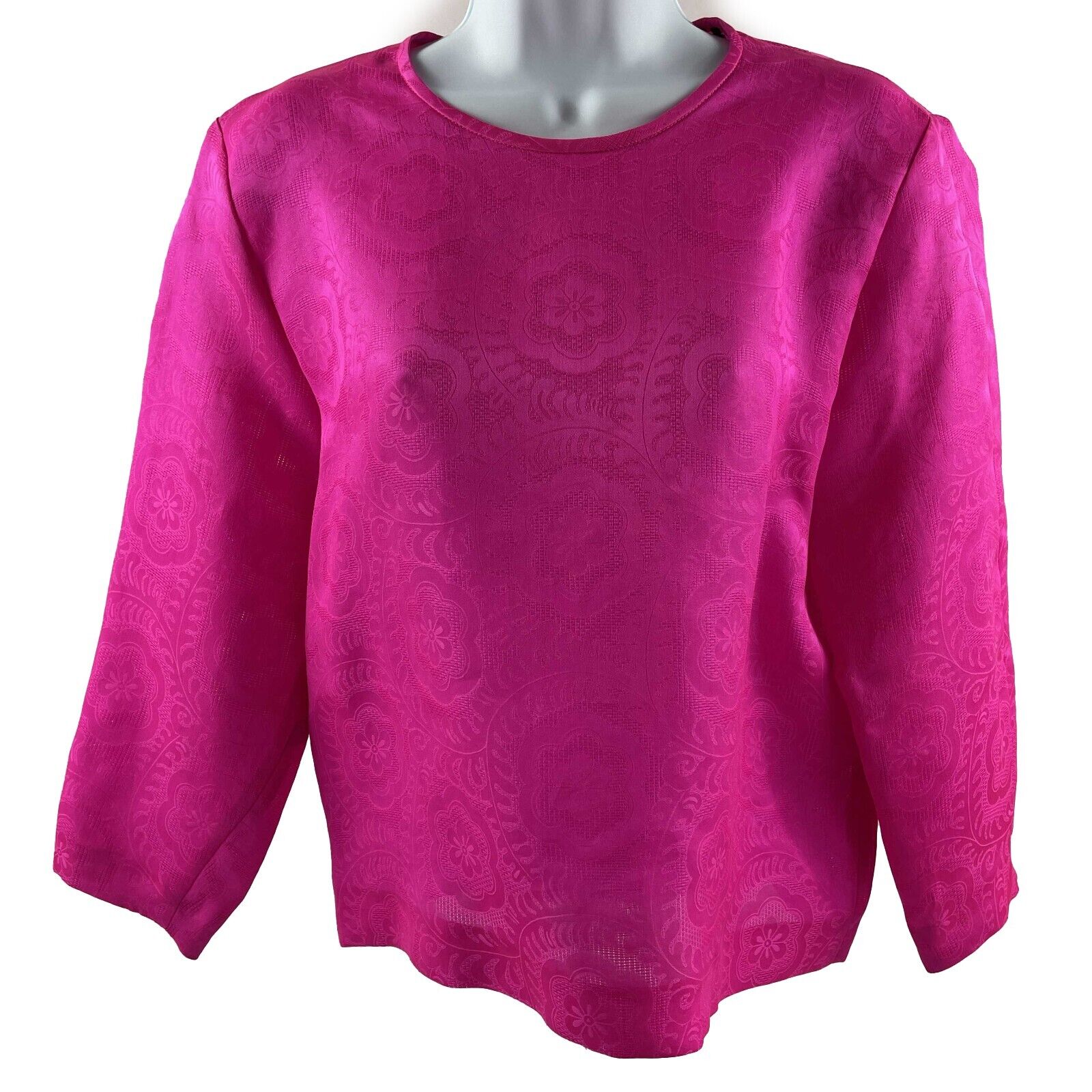 Isabel Marant Pristine Floral Jacquard Silk Blouse - Pink Size XS (34) | Women's Luxury Silk Top for Work, Party & Special Occasions