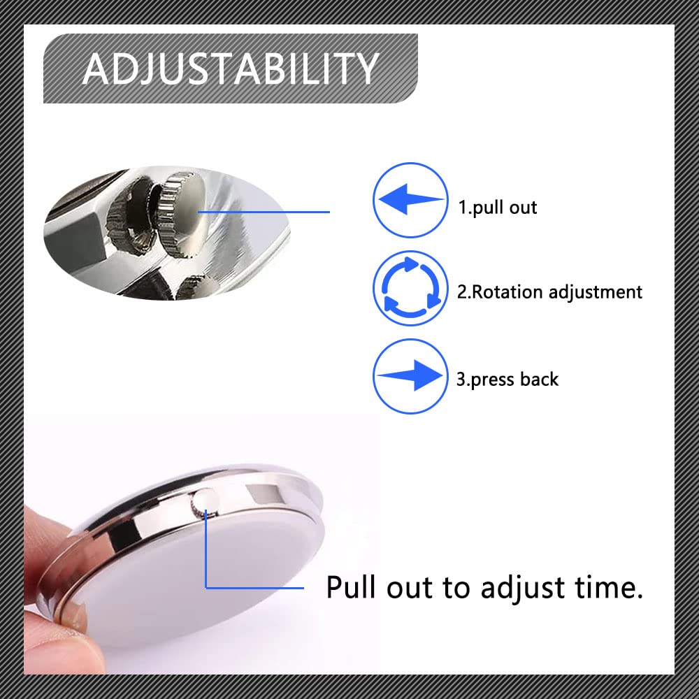 Mini Analog Car Clock - Stick on Dashboard Quartz Clock with Luminous Dial for Cars, Boats, Bikes & Home Use - Black Glow-in-the-Dark Design for Nighttime Visibility