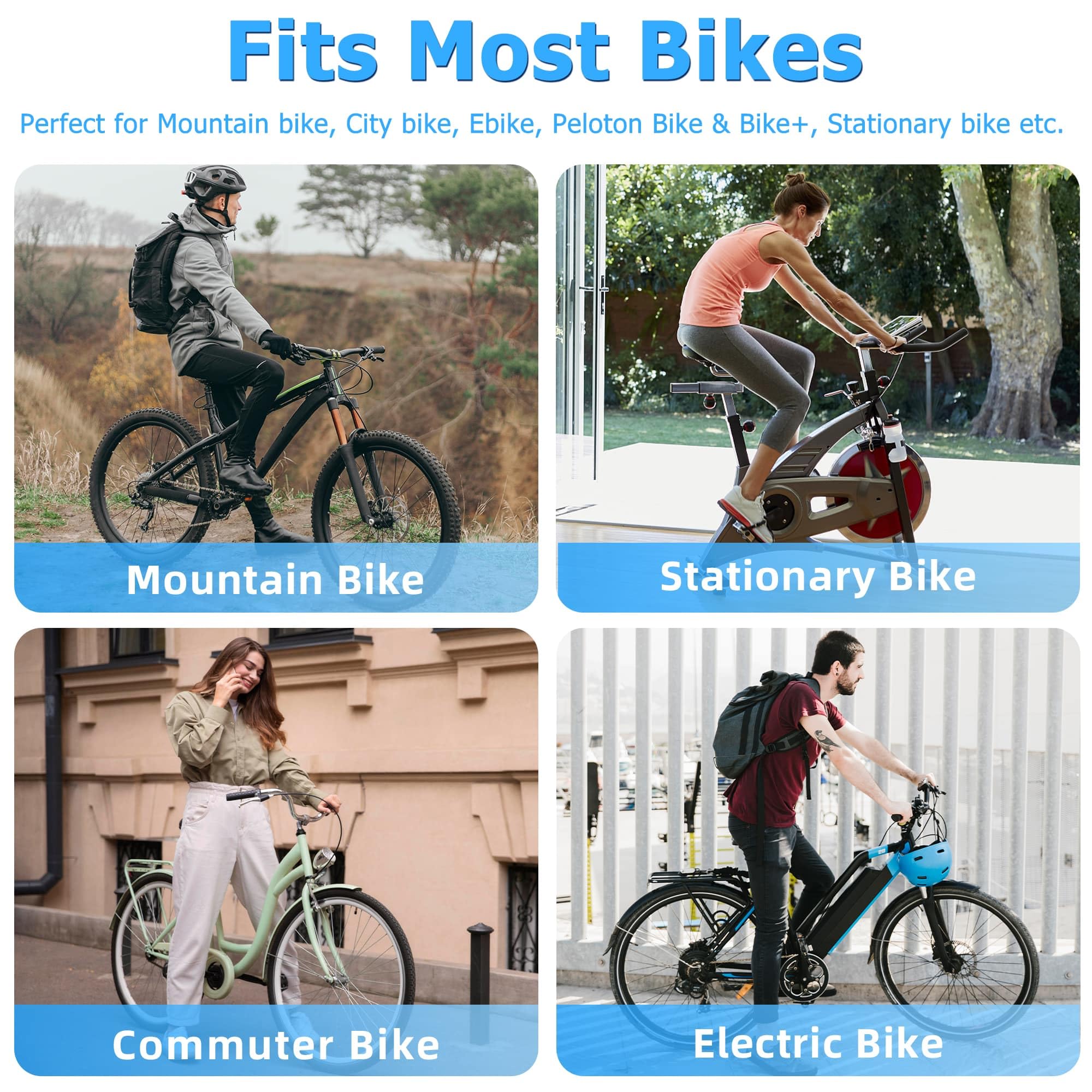Comfortable Memory Foam Bike Seat for Men & Women - Thick Soft Bicycle Saddle Cushion - Universal Replacement for Mountain Bike, Ebike, Beach Cruiser & Stationary Bikes - Perfect for Commuting, Leisure Riding & Long-Distance Cycling