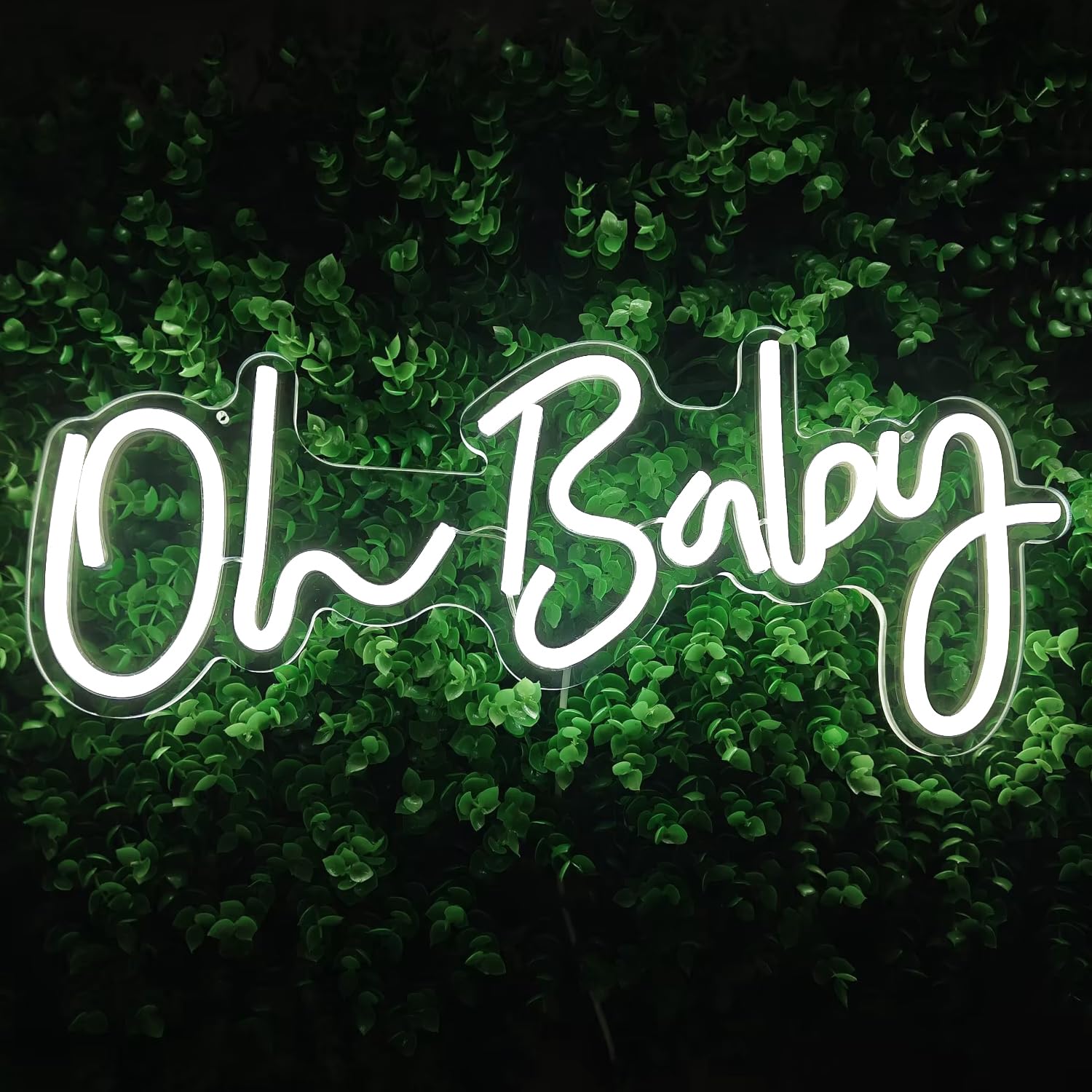 Oh Baby Neon Sign - Dimmable LED Wall Decor for Baby Shower, Birthday Party & Wedding | Reusable Backdrop Lighting for Nursery, Christmas Gift & Home Decoration