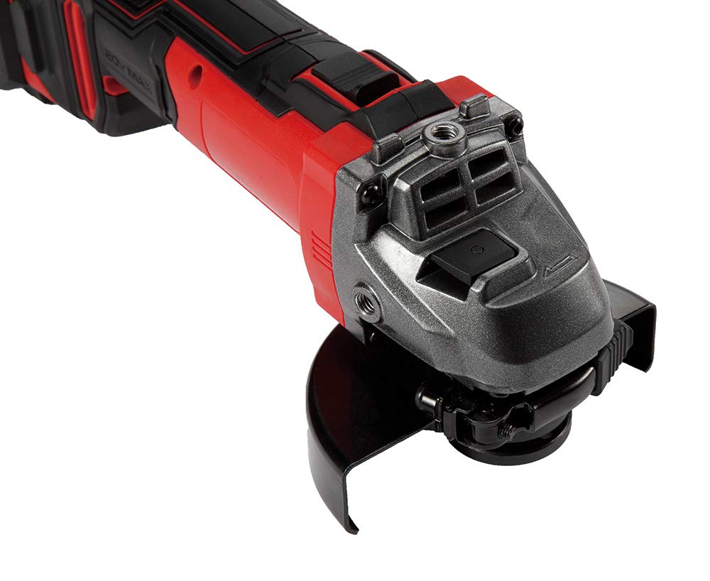 Skil 20V 4-1/2 Inch Cordless Angle Grinder with 2.0Ah PWRCore 20 Lithium Battery & Charger - AG290202 - Perfect for Metal Cutting, Grinding, and DIY Projects