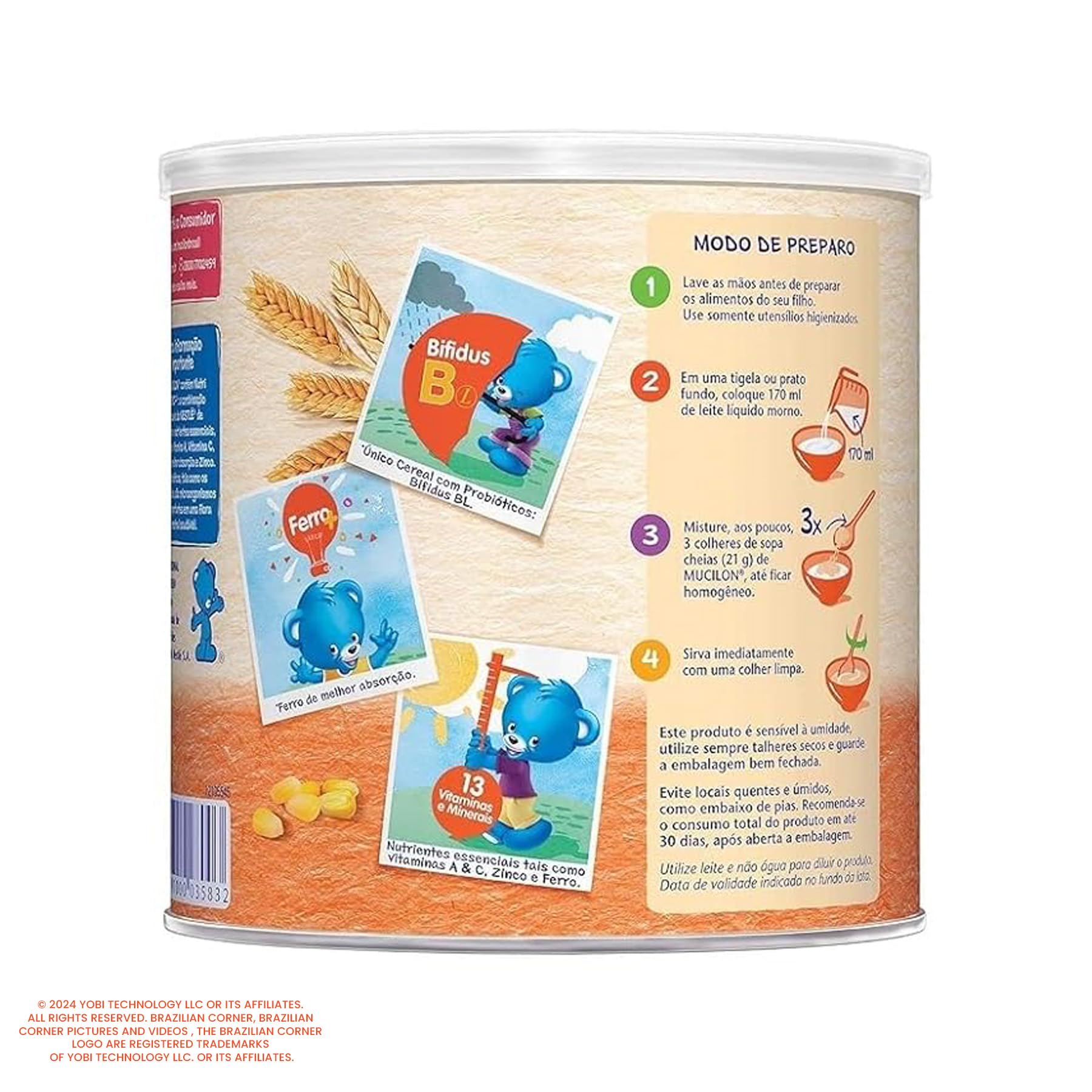 Nestle Mucilon Rice & Corn Cereal Combo - 14.10oz Each (400g) | Probiotic & Nutrient-Rich Baby Food | Perfect for Infants & Toddlers | Easy-to-Digest First Foods for Breakfast or Snack Time