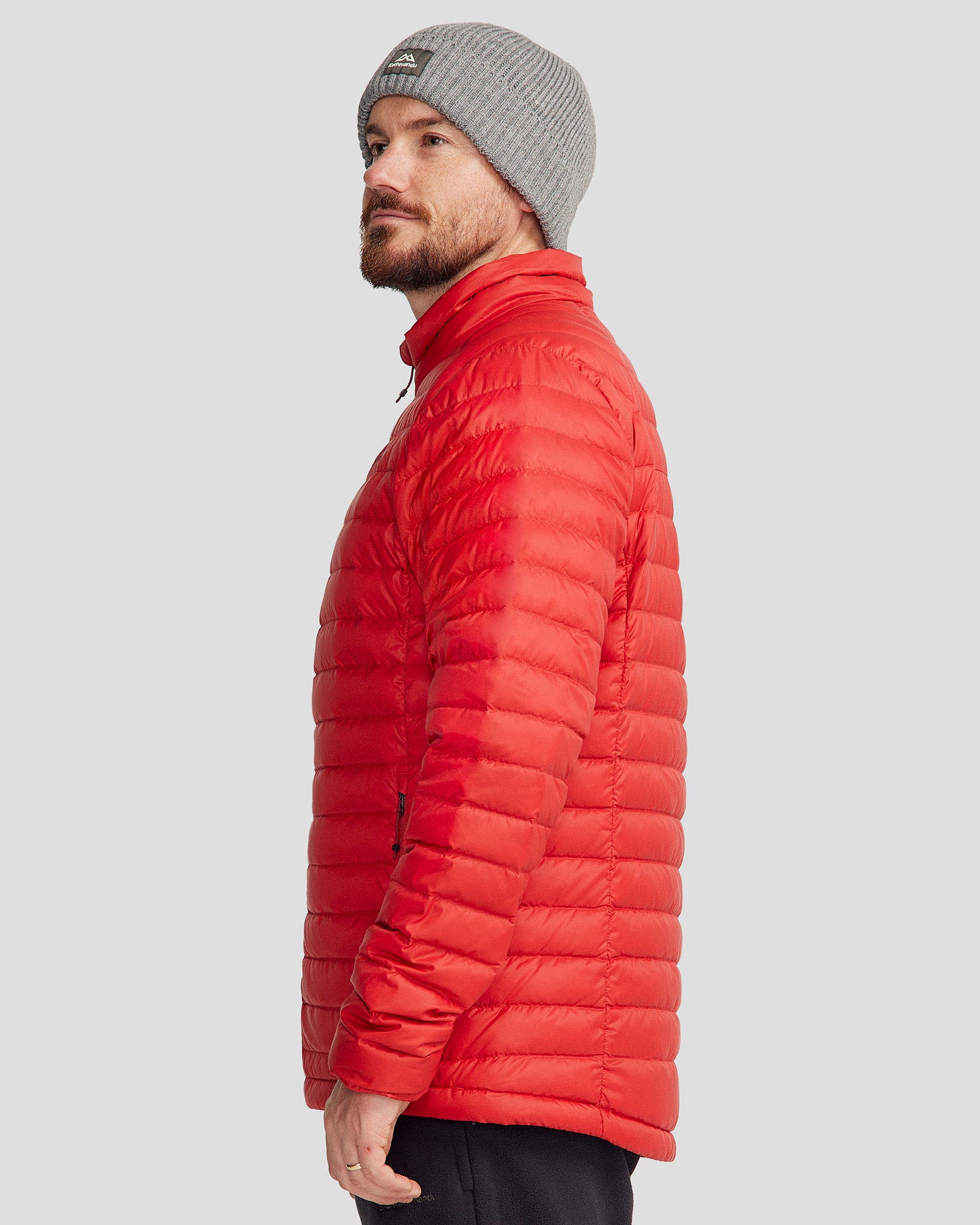 Men's Heli Down Jacket V4 - Lightweight Winter Coat with Spicy Chili Pepper Color - Perfect for Skiing, Hiking & Cold Weather Outdoor Activities