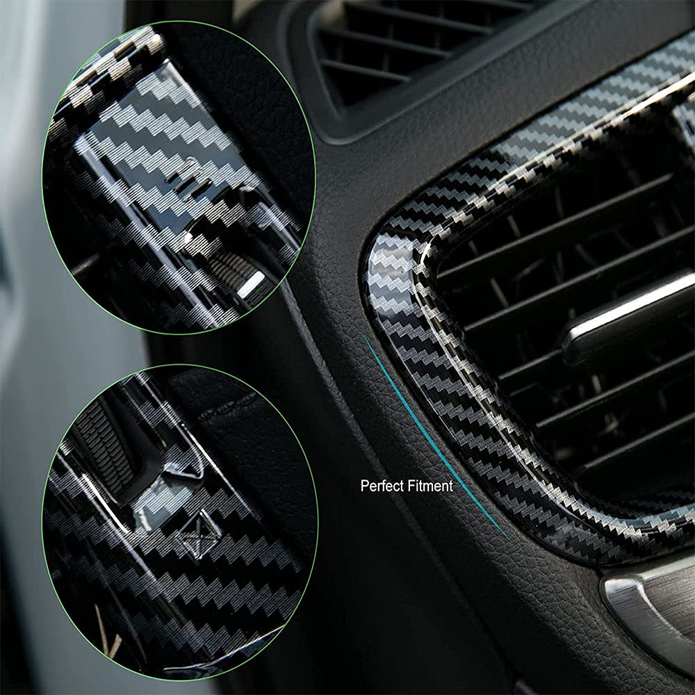 MACHSWON Black Car AC Vent Cover Decoration - Stylish Side Vent Sticker Trim for Honda Vehicles | Perfect for Customizing & Protecting Air Conditioning Outlets