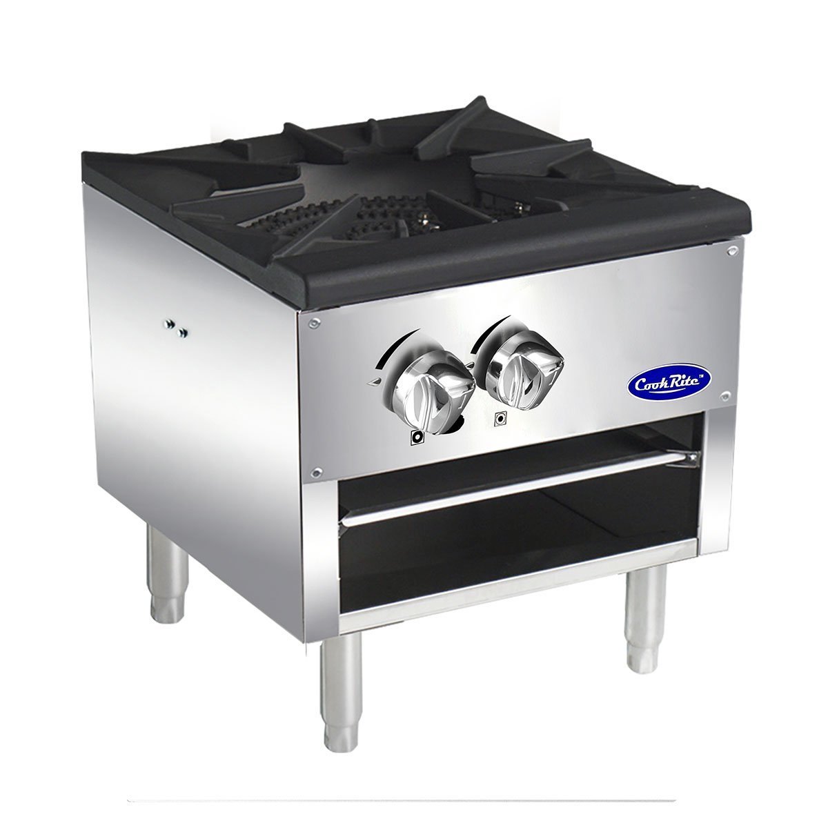 Atosa CookRite ATSP 18 1 Single Stock Pot Stove LP - Commercial Grade Stainless Steel Cooking Pot for Restaurants & Catering - Perfect for Soups, Stews, and Large Batch Cooking