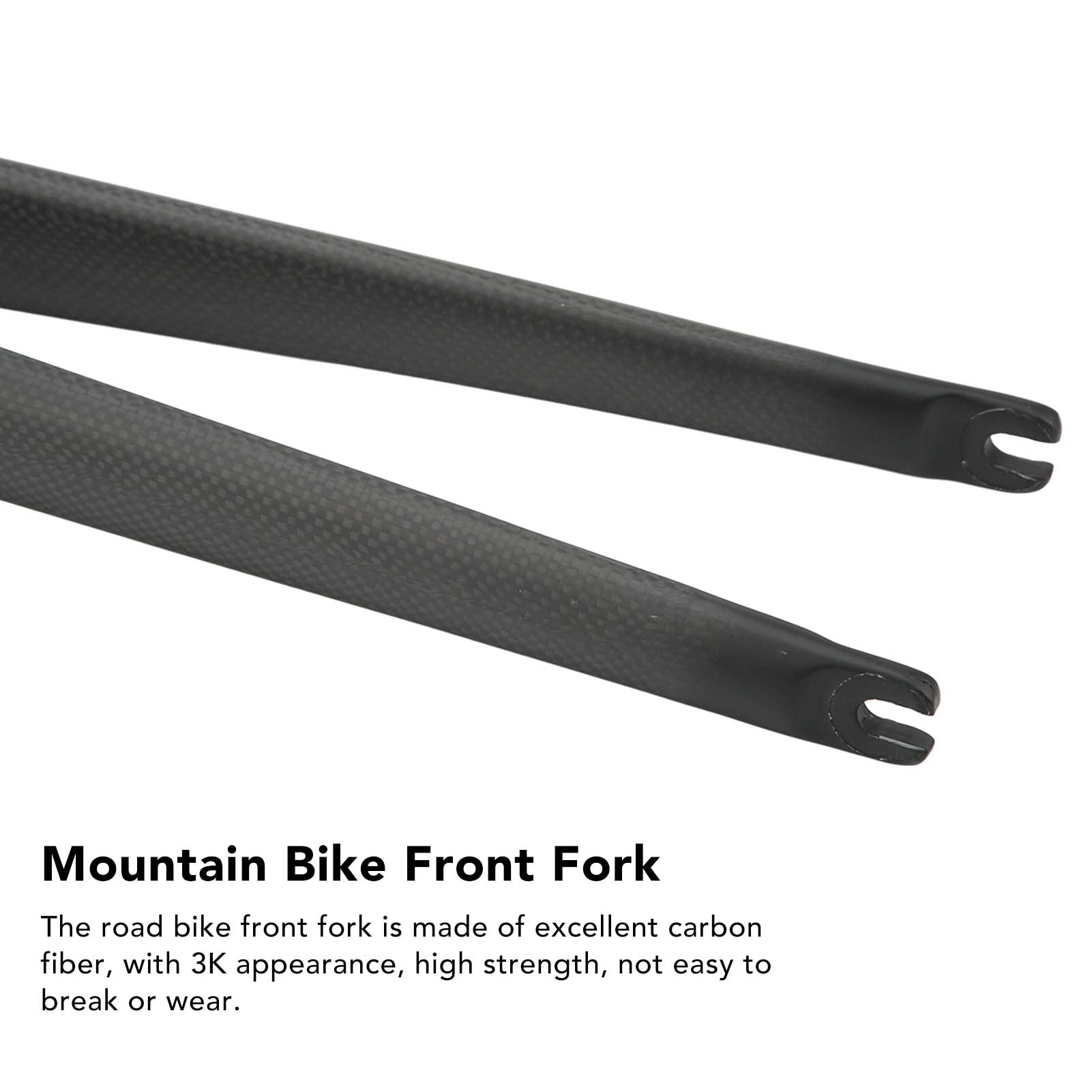 700C Carbon Fiber Road Bike Fork - 3K Stripes, Quick Release, C Brake & Rim Brake Compatible - Superlight Rigid Straight Tube Fork for Mountain & Road Bikes - Perfect for Racing, Commuting & Performance Cycling