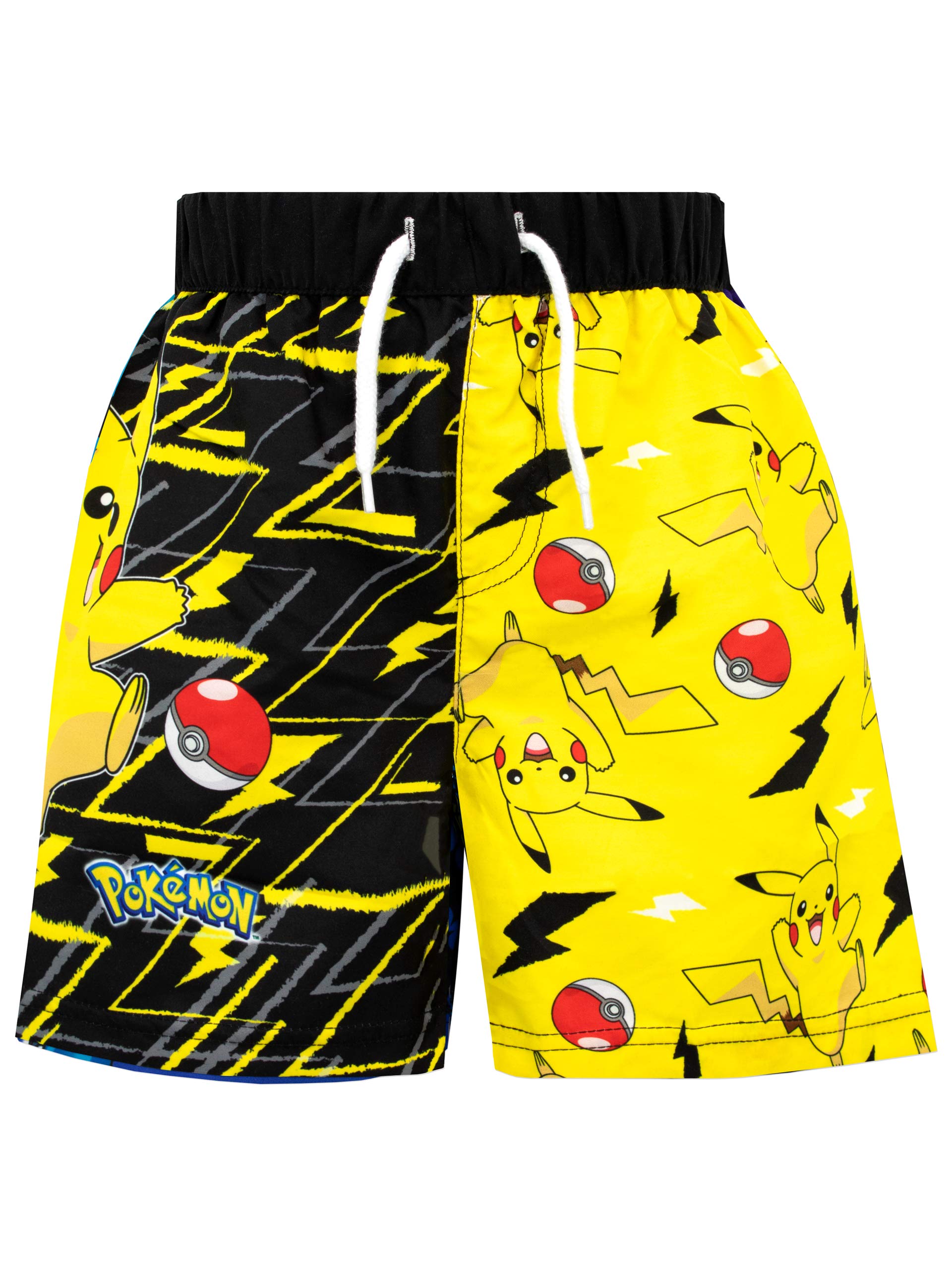 Pokemon Pikachu Swim Shorts for Boys - Quick Dry Swim Trunks with Pockets - Perfect for Pool, Beach & Summer Water Activities