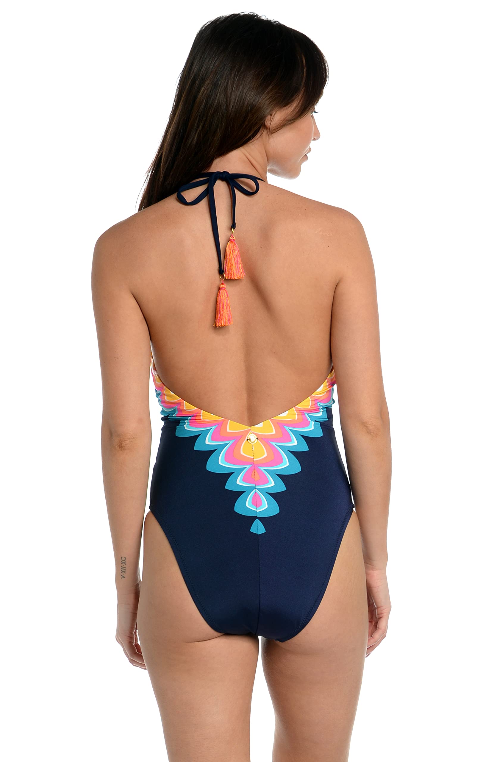 Sunshine 79 Women's High Neck Keyhole One Piece Swimsuit - Sexy Bathing Suit for Beach, Pool & Vacation | Tummy Control Swimwear with Adjustable Straps