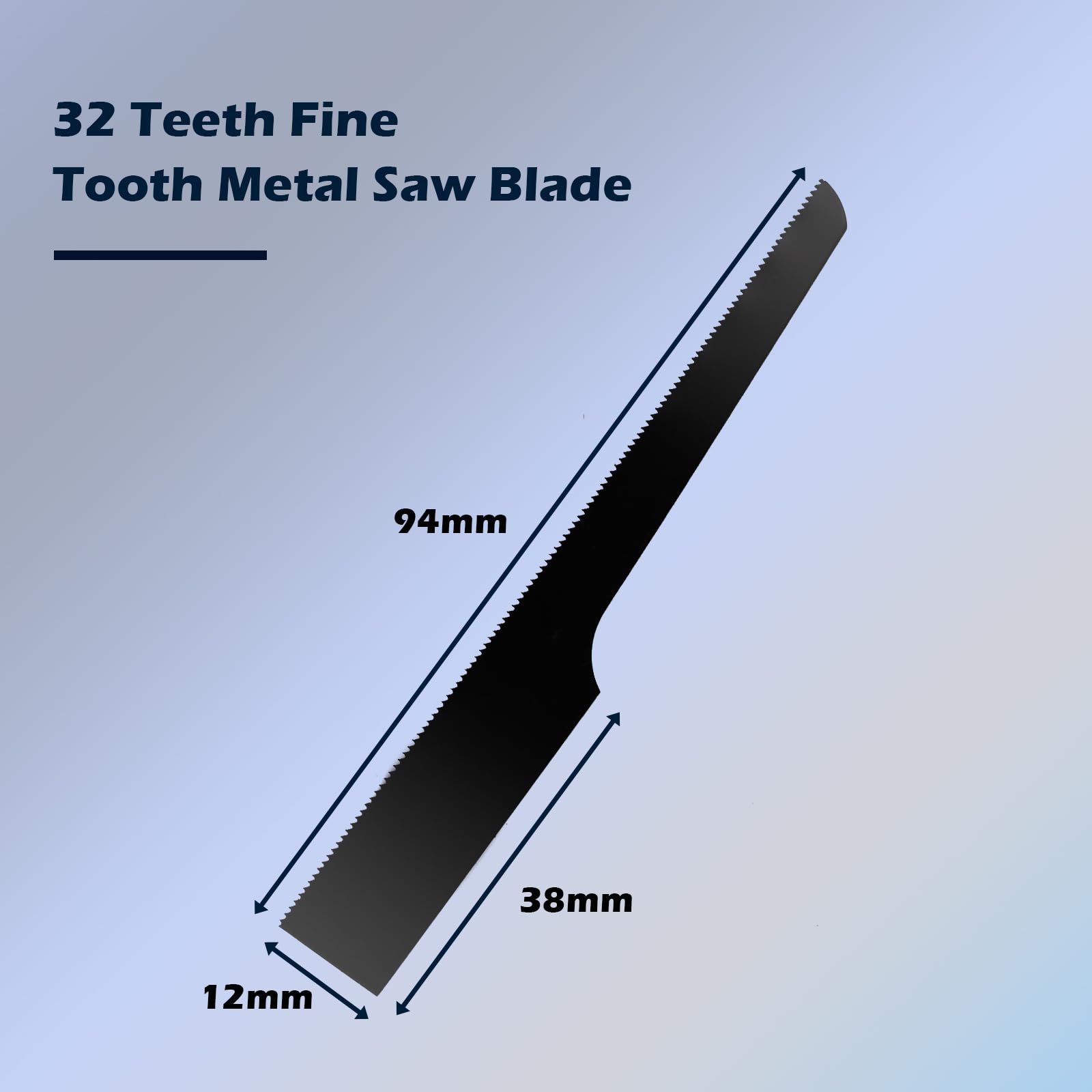 10-Pack 32T Reciprocating Saw Blades for Metal, Wood, Rubber Cutting - Heavy Duty Hacksaw Blades for DIY, Construction & Home Improvement Projects