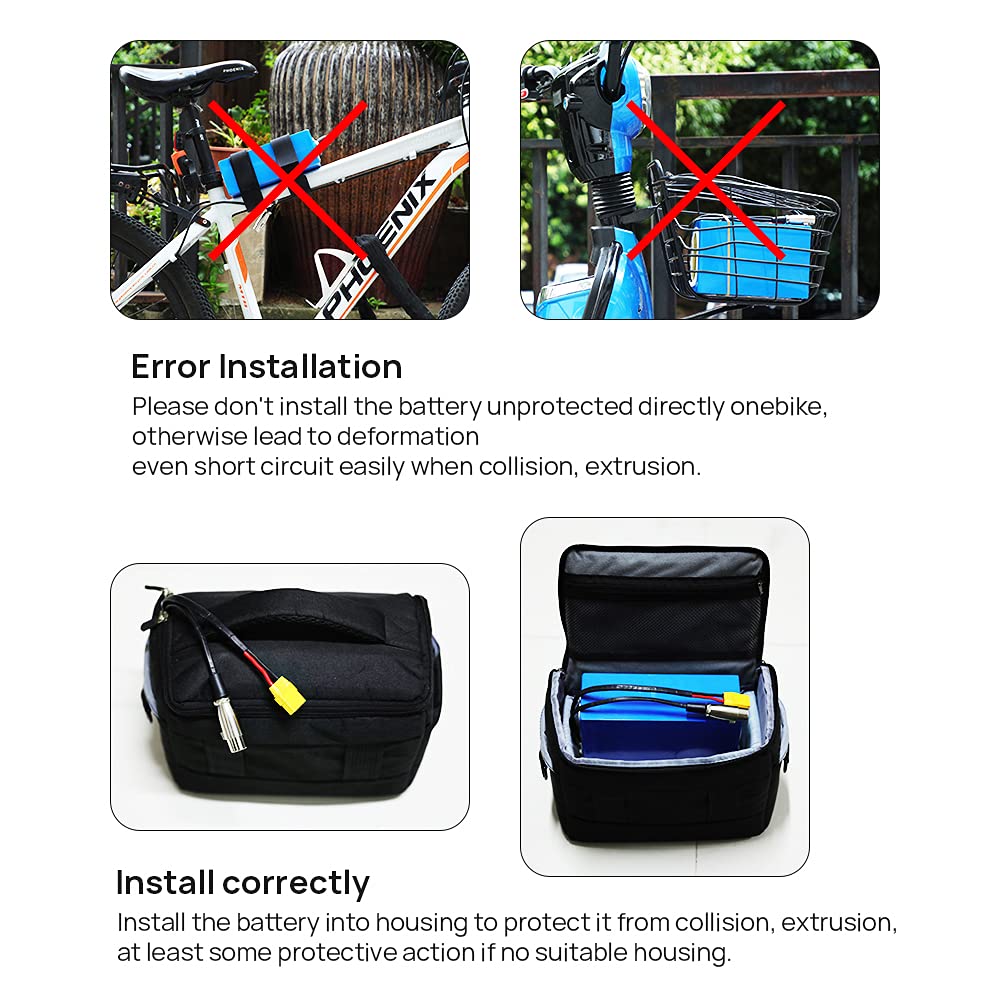 48V 13AH 30A Lithium Battery for Electric Bike & Scooter - 1000W Power, Long Range Replacement Battery - Perfect for Commuting, Off-Road & City Riding