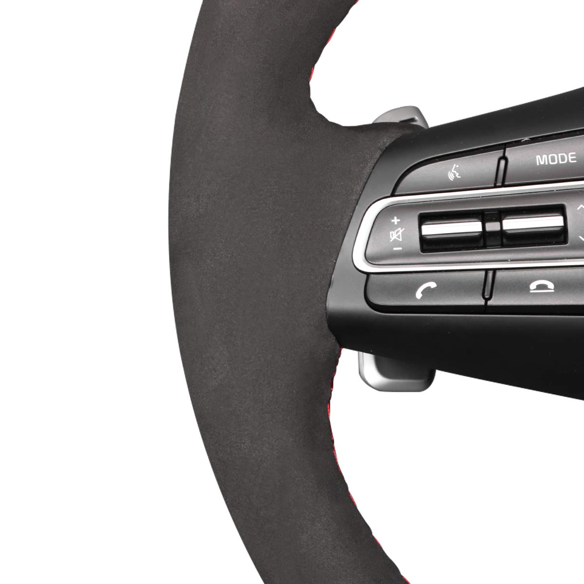 Premium Black Suede Steering Wheel Cover for Kia Stinger GT 2018-2021 - Non-Slip Grip, Universal Fit, Luxury Car Accessory - Perfect for Daily Commute & Road Trips