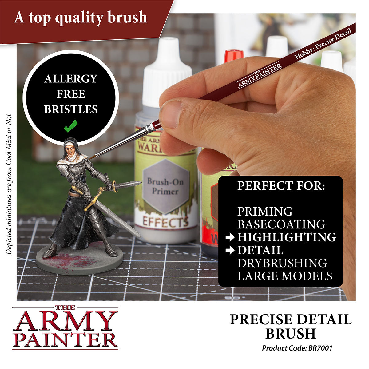 Professional Hobby Brush Set for Miniature Painting - Ultra Fine Detail Art Brushes for Model Kits, Warhammer, Gundam - Perfect for Acrylic & Oil Painting, DIY Crafts, Cosplay Makeup