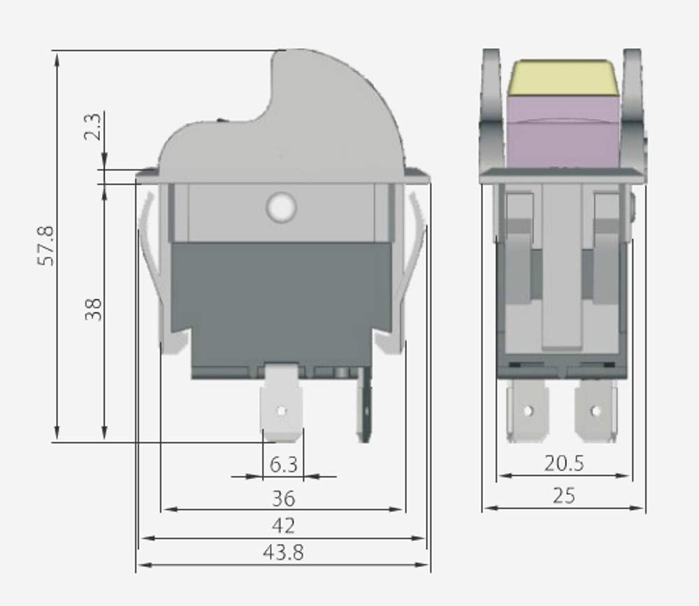 HQRP On-Off Toggle Switch Replacement Compatible with Dewalt, Rockwell, Hitachi, Craftsman & More Power Tools - Perfect for Planer, Band Saw, Drill Press, Table Saw, Grinder & Sander Repairs