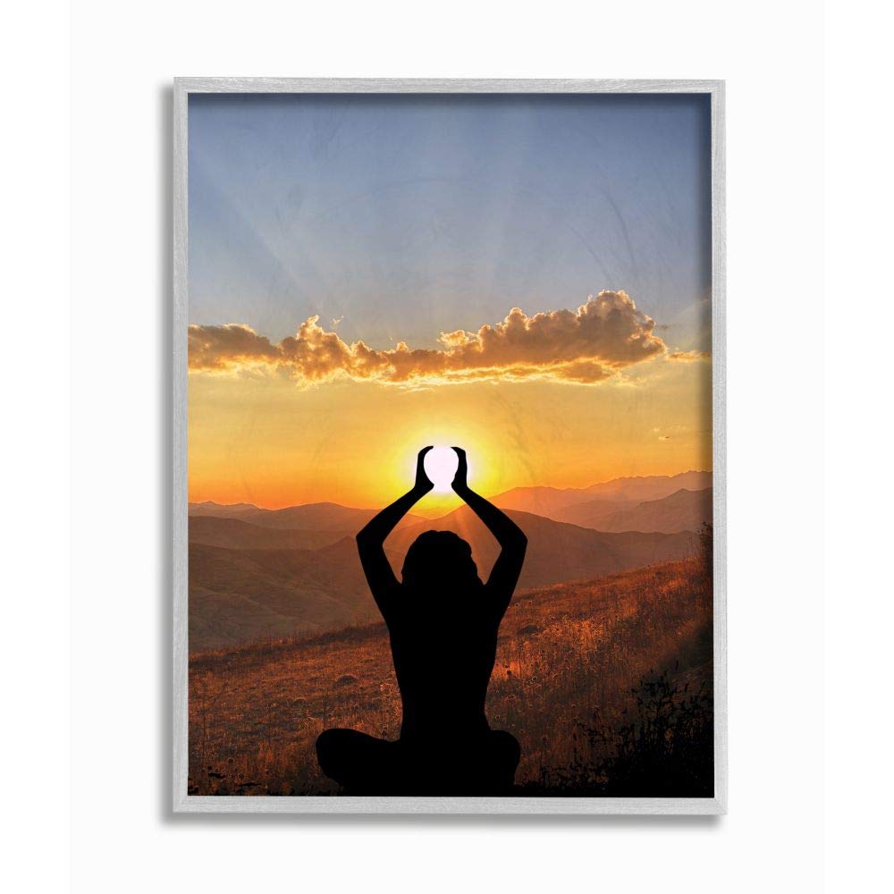 Stunning Lifting The Sun Landscape Photograph Wall Art by Marcus Prime - 16x20 Grey Framed Canvas Print - Perfect for Living Room, Bedroom & Office Decor
