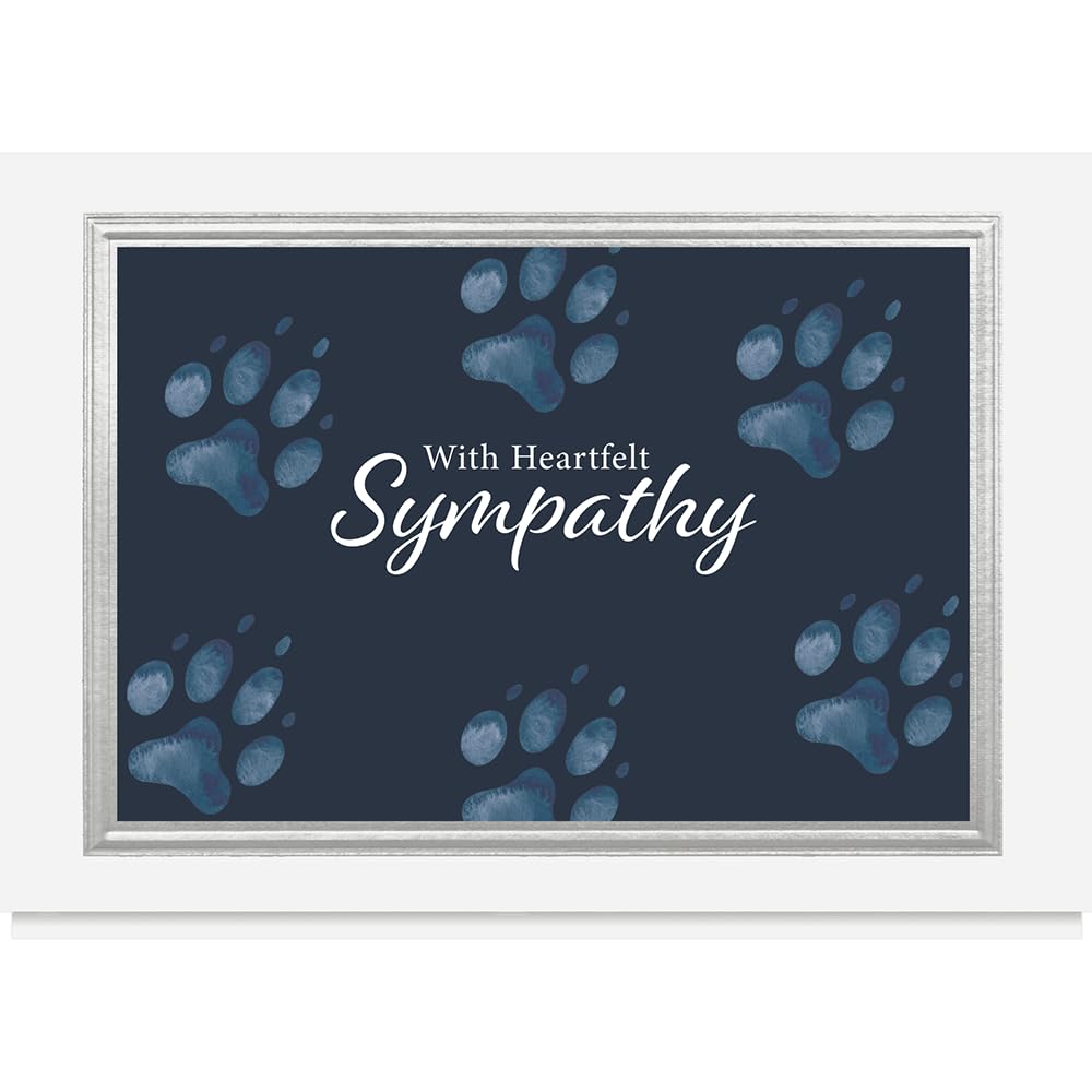 25 Personalized Pet Sympathy Cards with Foil-Lined Envelopes - Custom Footprints Design for Pet Loss Condolences | Perfect for Pet Owners, Veterinarians & Animal Lovers - Express Your Sympathy with Thoughtful Memorial Cards