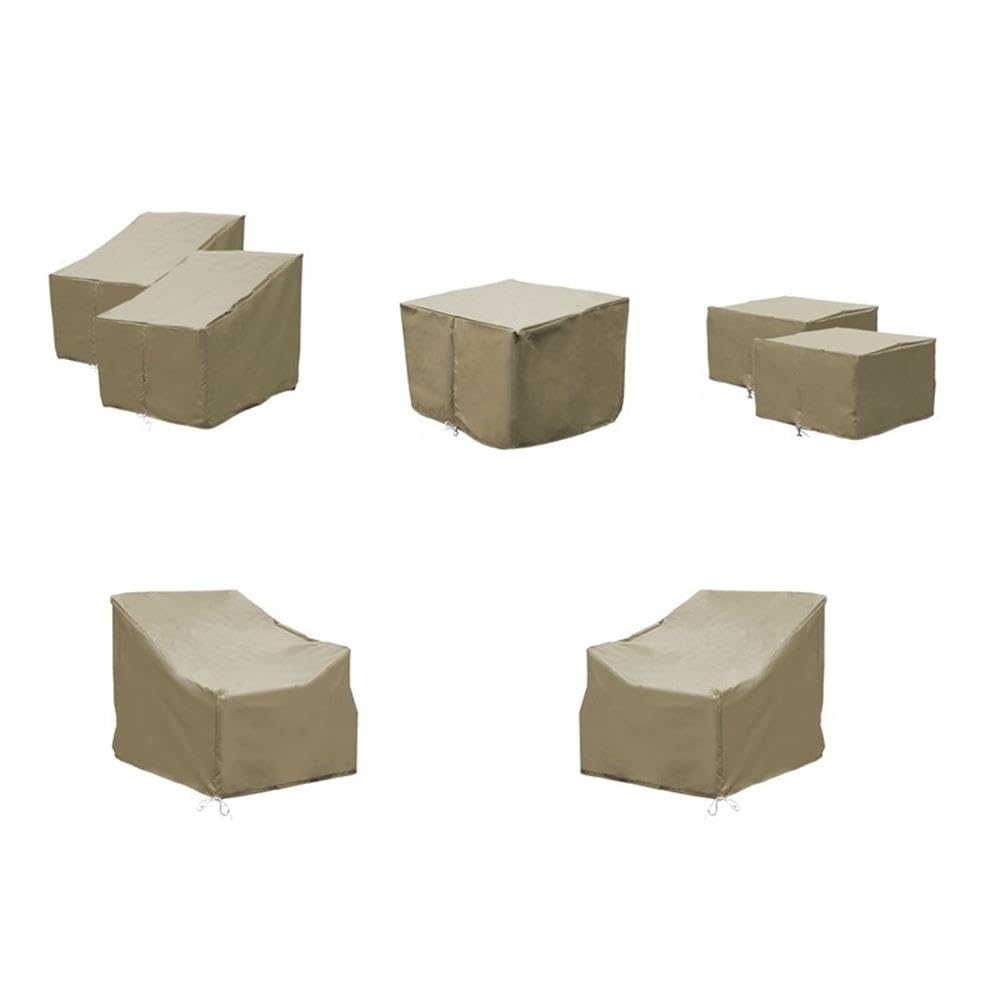 TK Classics MIAMI-07bWC Waterproof Patio Furniture Covers - Beige Outdoor Sofa Protector for All-Weather Protection | Perfect for Garden, Deck, Poolside & Backyard Furniture