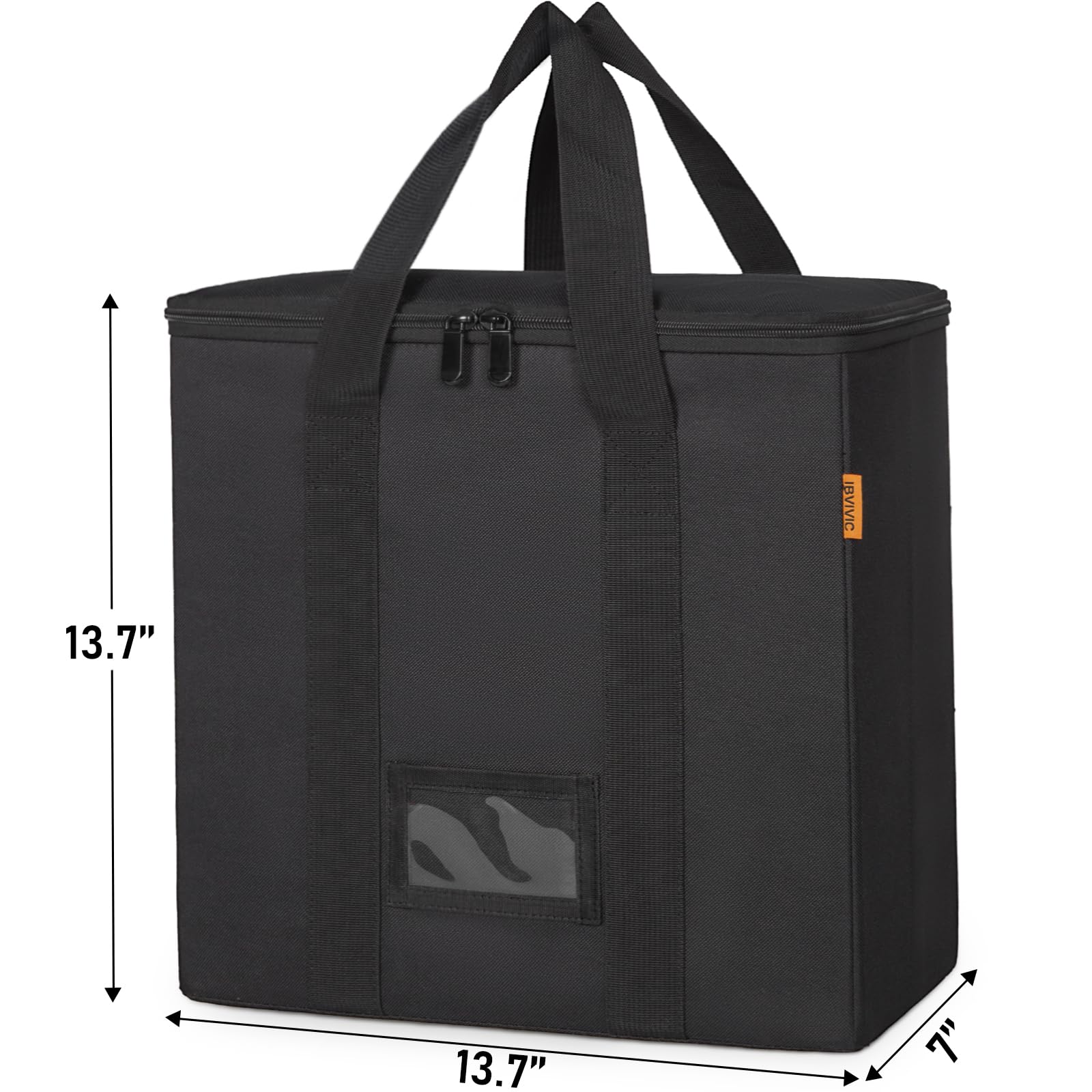 Vinyl Record Storage Box with Lids & Handle - 12 Inch LP Album Organizer Case for DJs & Music Collectors - Perfect for Home, Studio & Travel
