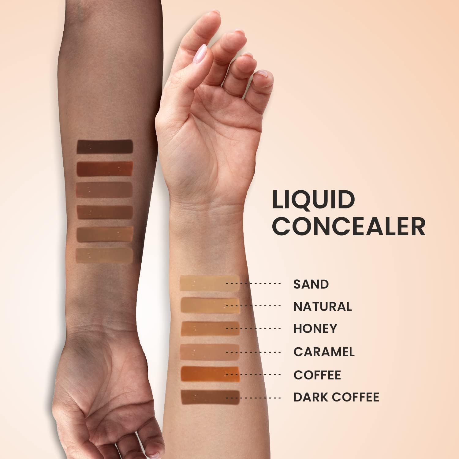 VERYMISS Liquid Concealer - 05 Coffee, Full Coverage, Waterproof & Long Lasting | Perfect for Dark Circles, Blemishes & Under Eye Brightening | Ideal for Daily Makeup & Professional Use