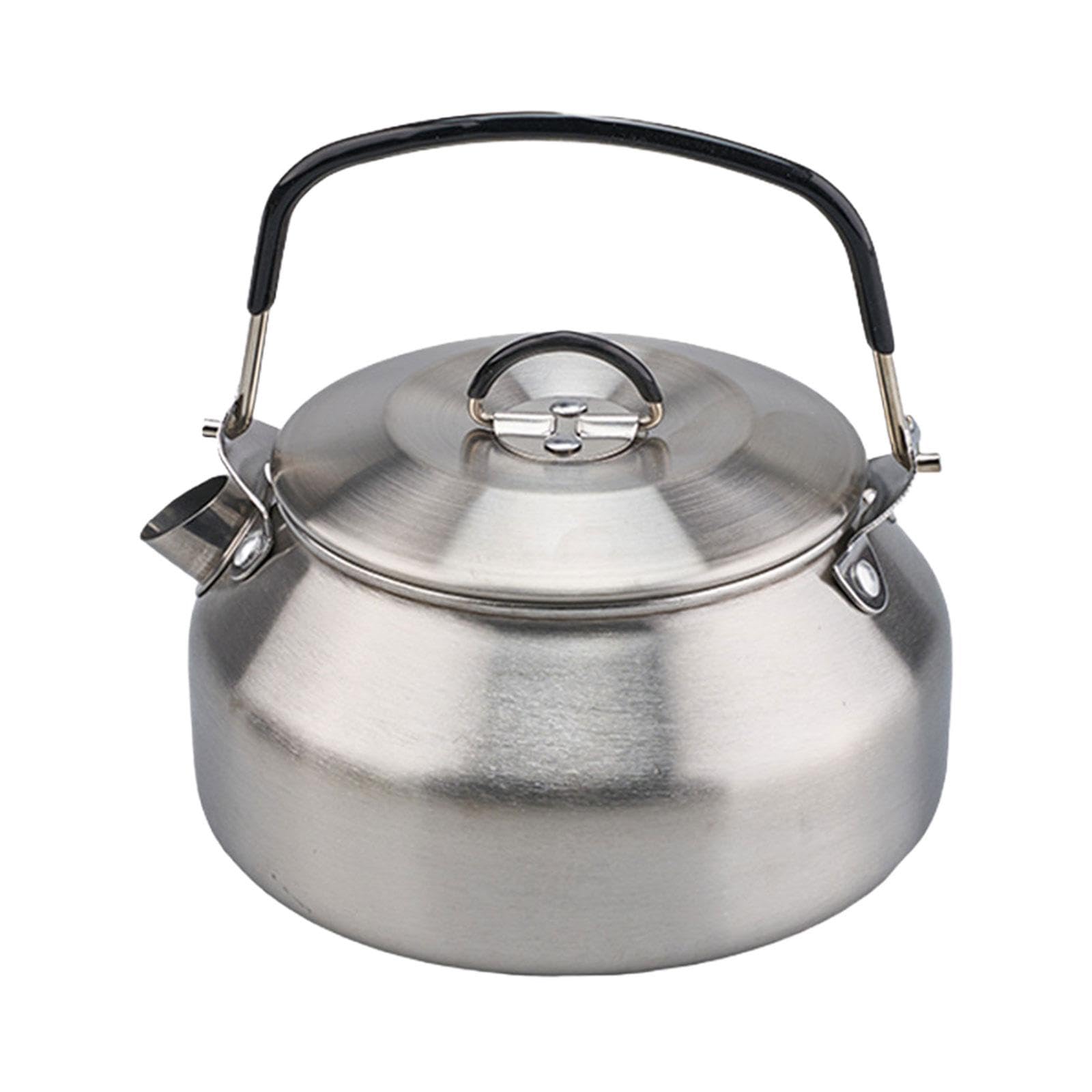 Large Capacity 0.8L Stainless Steel Tea Kettle - Lightweight Stovetop Kettle for Outdoor Camping, Fishing & Picnics | Perfect for Boiling Water, Making Tea & Outdoor Cooking
