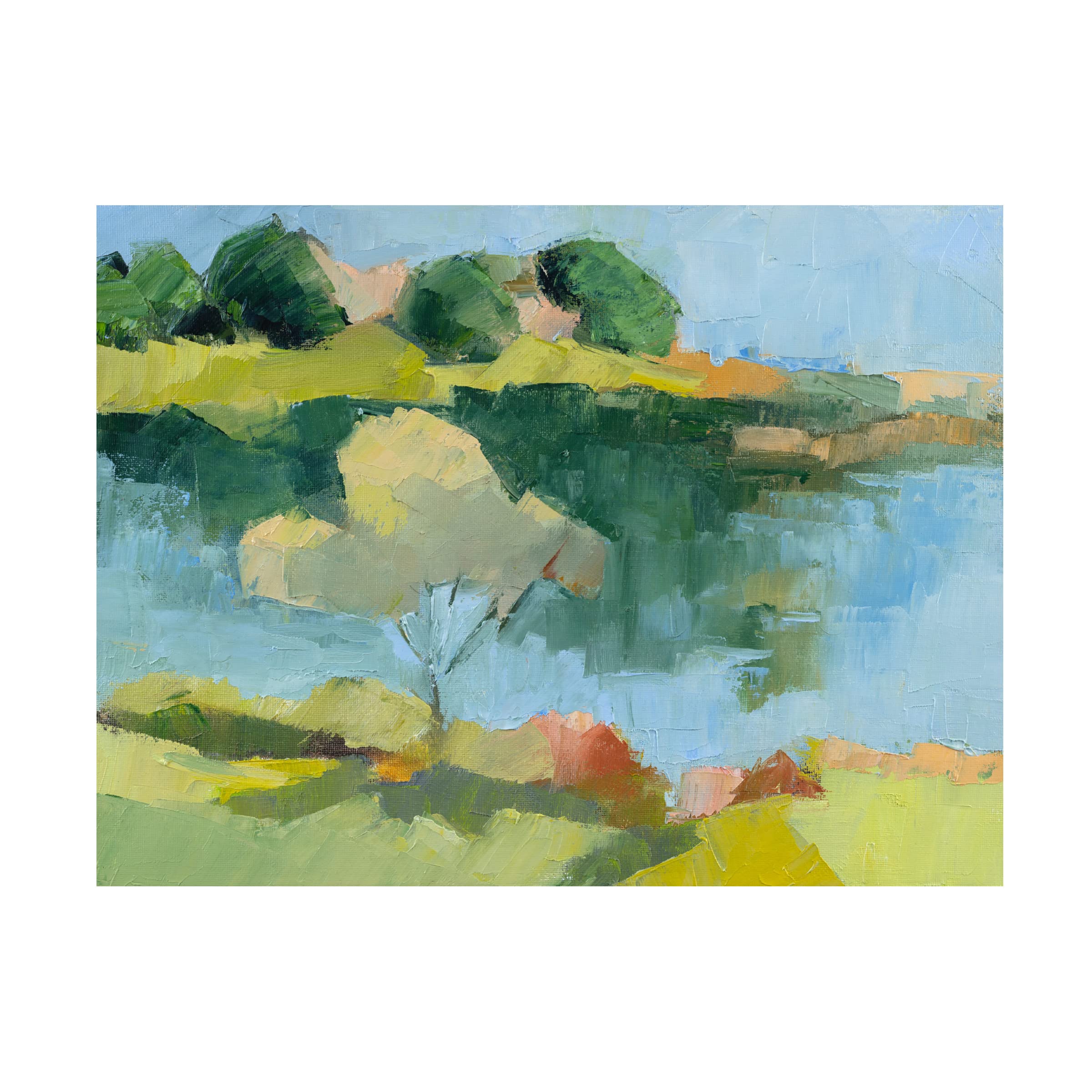 Trademark Fine Art 'Cape Neddick' Coastal Landscape Canvas Painting by Toby Gordon - Perfect for Beach House Decor & Living Room Wall Art