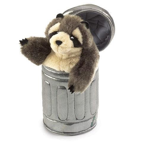 Raccoon Garbage Can Puppet - Fun Animal Hand Puppet for Kids Pretend Play, Storytelling & Classroom Activities