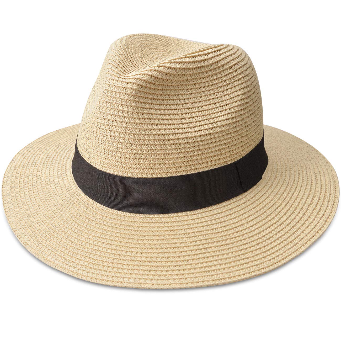 MAYLISACC Women's Straw Panama Hat - Wide Brim UPF50+ Sun Hat for Beach, Summer & Travel | Foldable Sun Protection Hat for Outdoor Activities, Vacations & Fashion Accessories