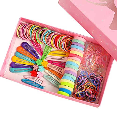 Baby Girls Hair Clips & Bows Set - Colorful Barrettes, Hairpins for Thin/Thick Hair & Ponytails | Creative Hair Accessories Gift Set for Women & Little Girls | Perfect for School, Parties & Daily Styling