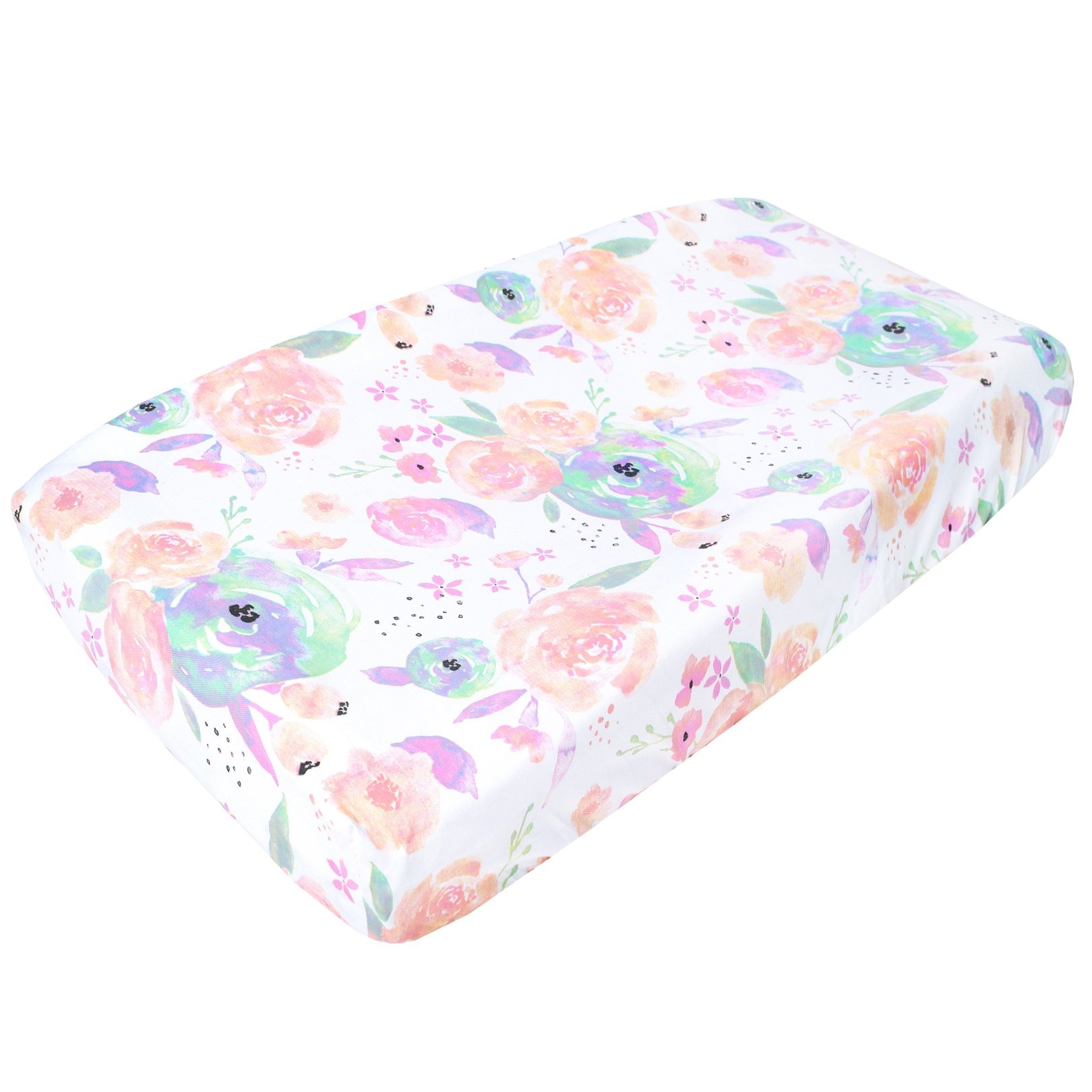 Premium Cotton Diaper Changing Pad Cover - Soft & Breathable Baby Changing Mat Cover with Bloom Floral Design | Perfect for Nursery, Daycare & On-the-Go Diaper Changes