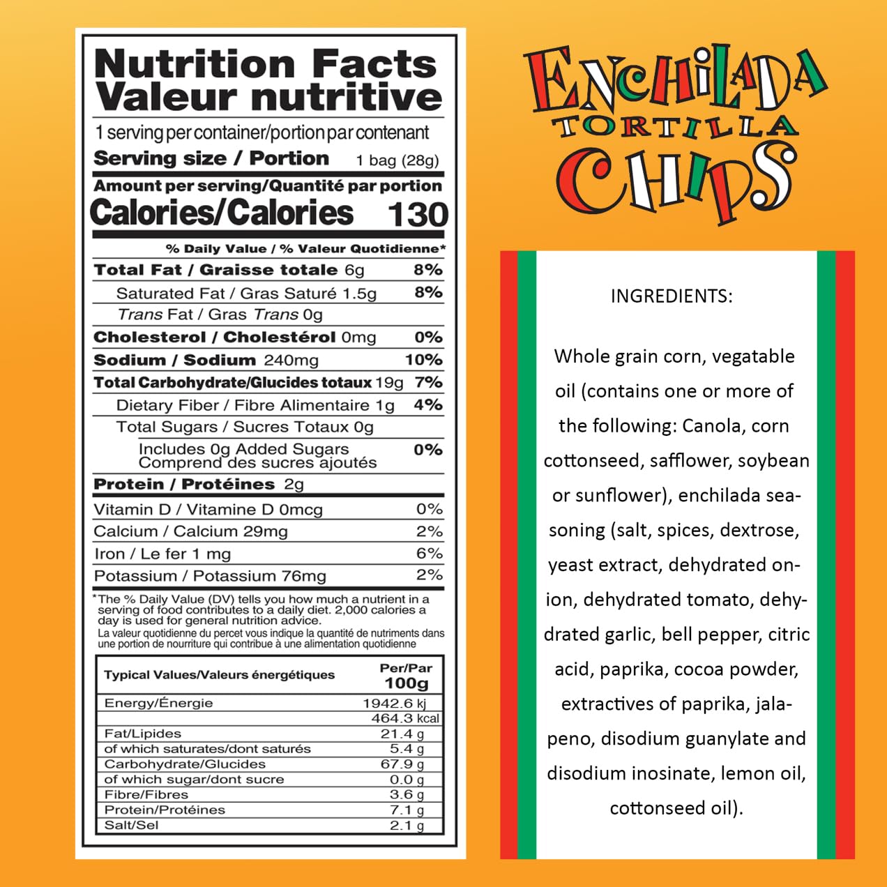 Golden Fluff Spicy Mexican Enchilada Tortilla Chips - 16 Pack (1 oz Each) | Kosher Certified Corn Snacks for Parties, Movie Nights & Lunchboxes | Authentic Mexican Flavored Crunchy Chips