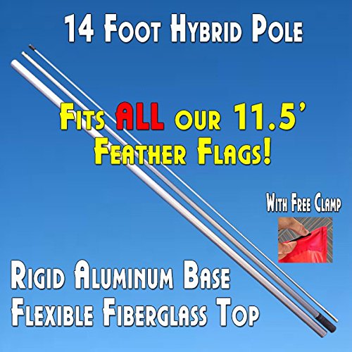 Vista Flags 100% Hand Wash Car Feather Flag Bundle - 11.5ft Tall Red Flutter Flag with 15ft Flagpole & Ground Stake - Perfect for Car Wash Advertising, Grand Openings & Outdoor Events