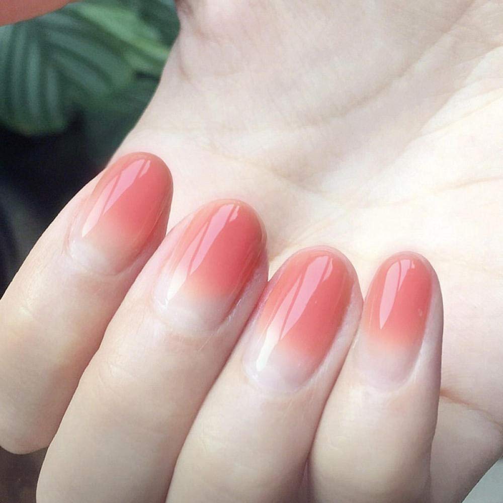 24pcs Gradient Pink False Nails Set - Medium Long Round Fake Nails for Wedding, Bridal & Special Occasions | Durable Artificial Nail Tips for Professional Salon & DIY Nail Art at Home