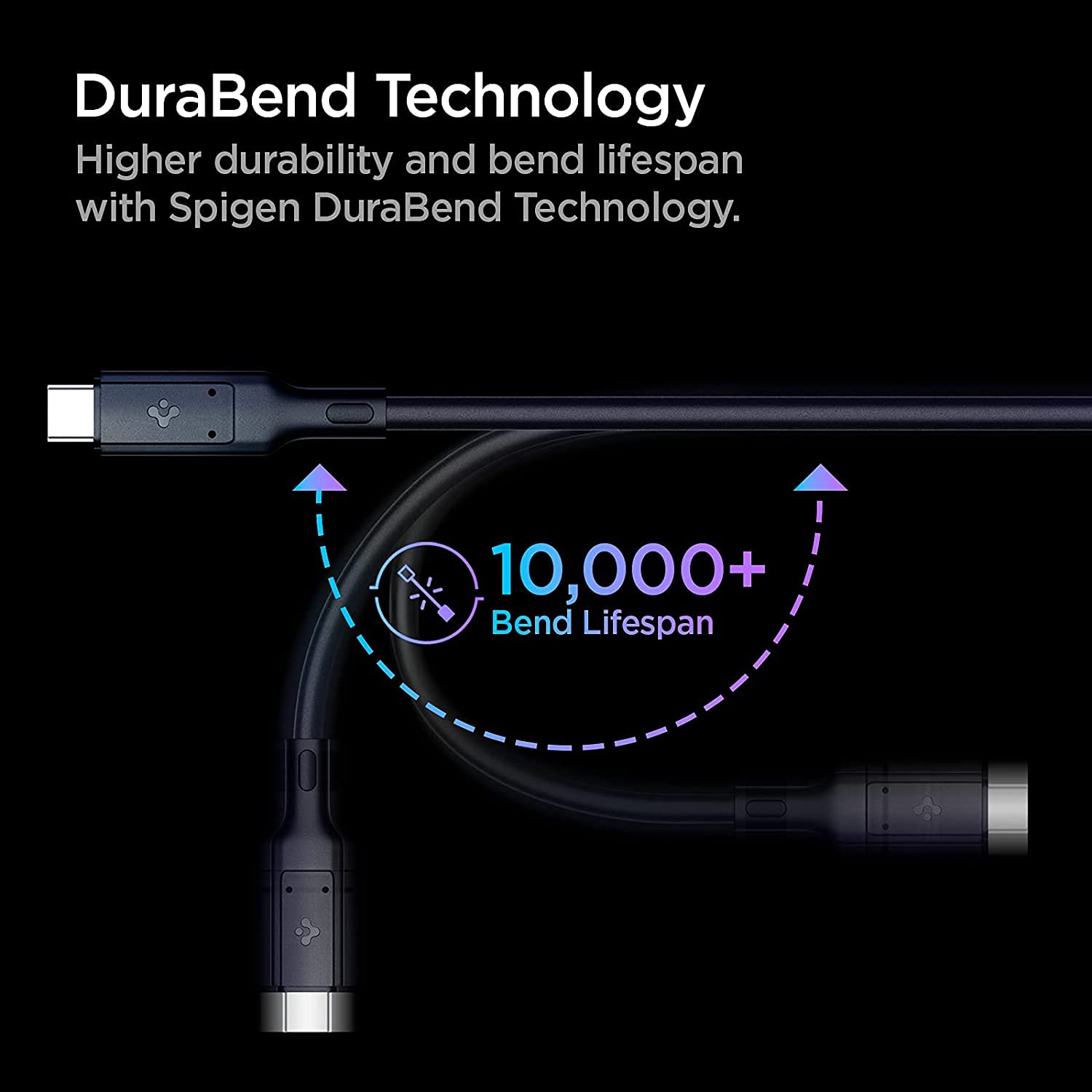 Spigen USB-IF Certified USB 4 & Thunderbolt 4 Cable (2.6ft) - 100W Fast Charging, 40Gbps High-Speed Data Transfer, 8K Video Support - Compatible with iPhone 15 Pro Max, MacBook, iPad M2/M1, Galaxy S24/S23 Ultra, Mac SSD - Perfect for Fast Charging & 4K/8K Video Editing