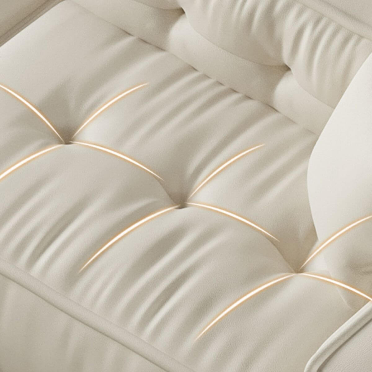 Stylish Minimalist Off-White Loveseat Sofa with 3 Decorative Throw Pillows - Perfect for Small Living Rooms, Apartments & Cozy Reading Nooks