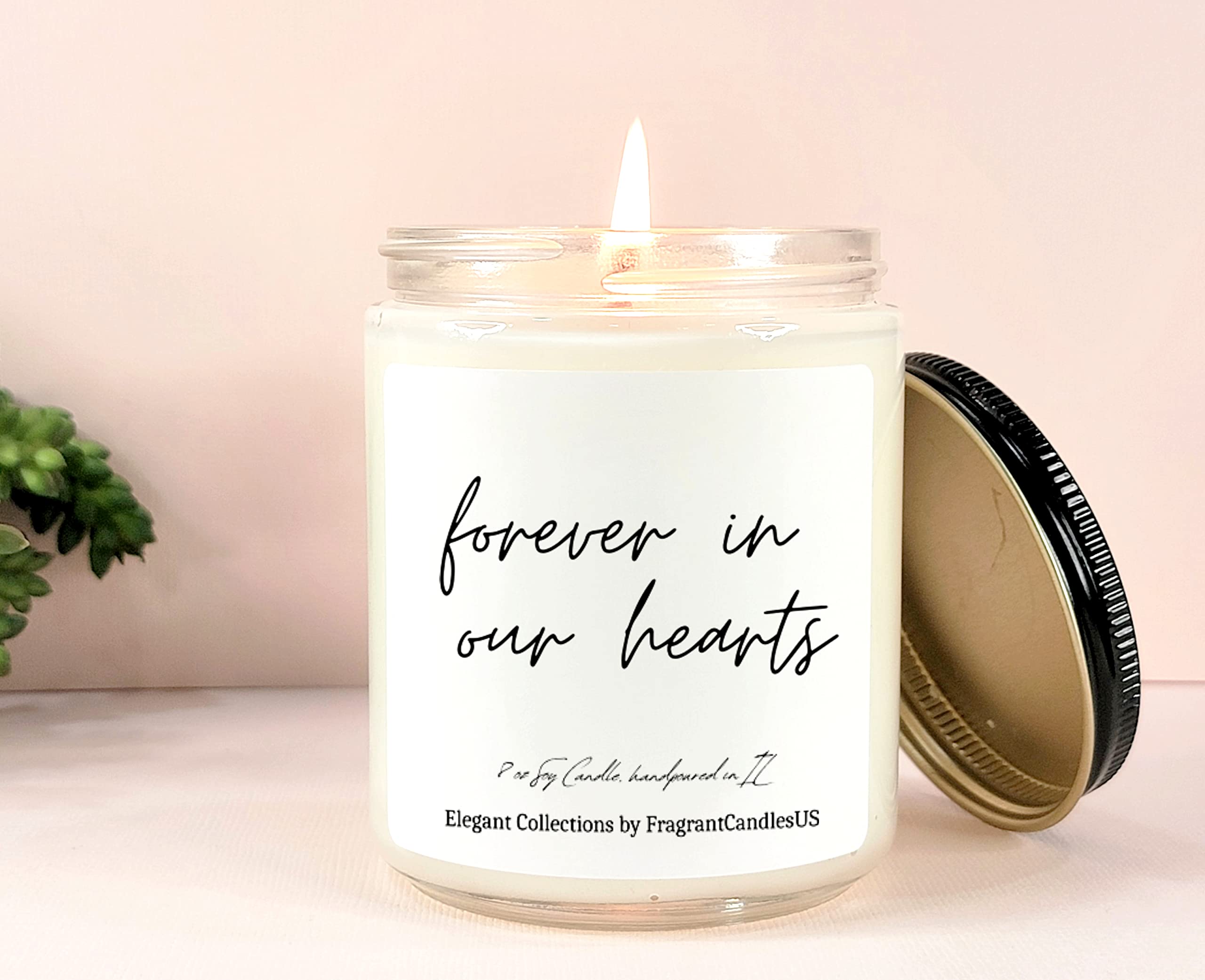 Memorial Candle for Loss of Loved One - Sympathy & Bereavement Gift - The Light Remains Bamboo Coconut Scented Candle - Perfect for Funeral, Memorial Service & Comforting Grieving Families