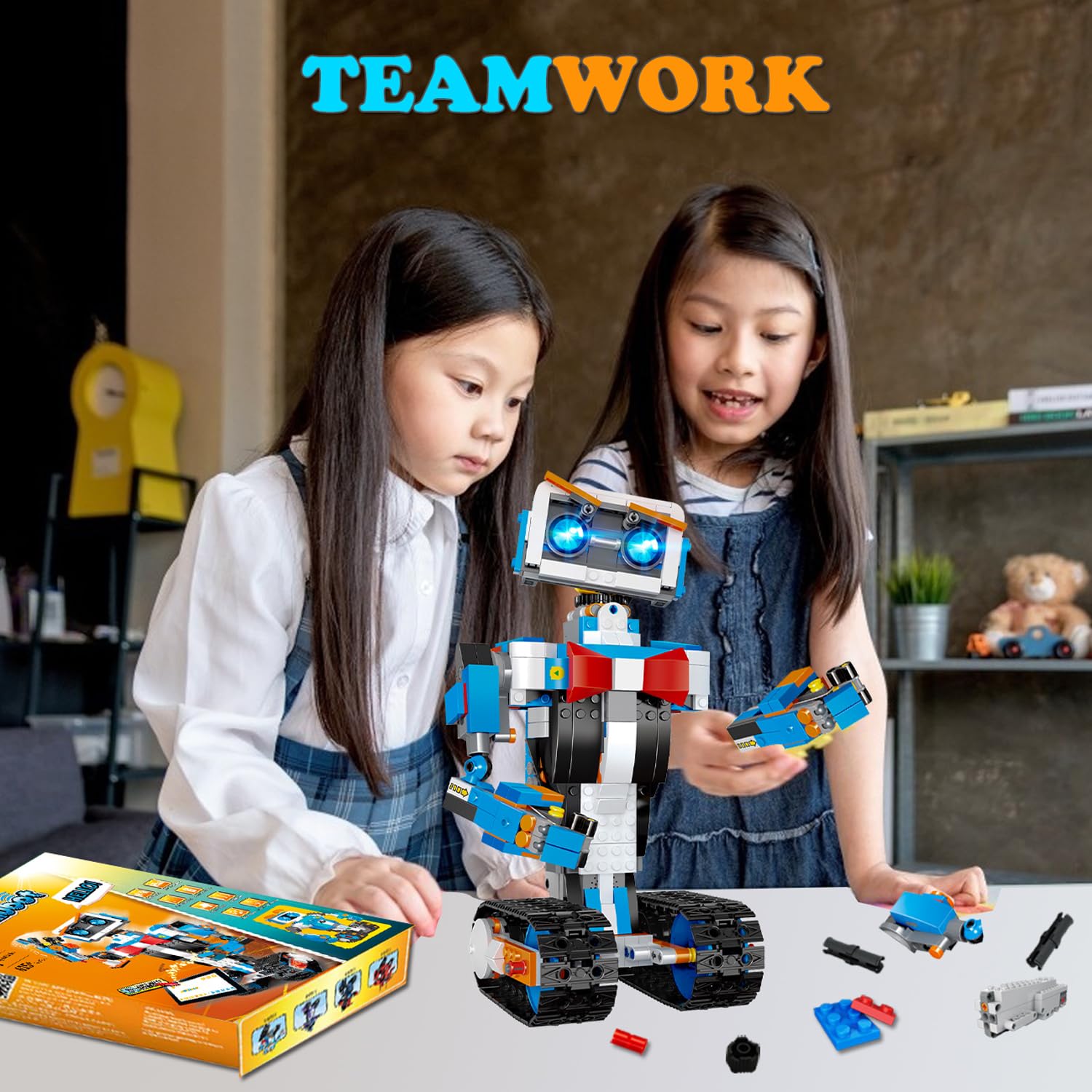OKK STEM Robot Building Kit for Kids Ages 8-12 - 635 Piece Remote & App Controlled Engineering Toy with Coding DIY Projects - Rechargeable Educational Gift for Boys & Girls - Perfect for School Science Fairs & Birthday Presents