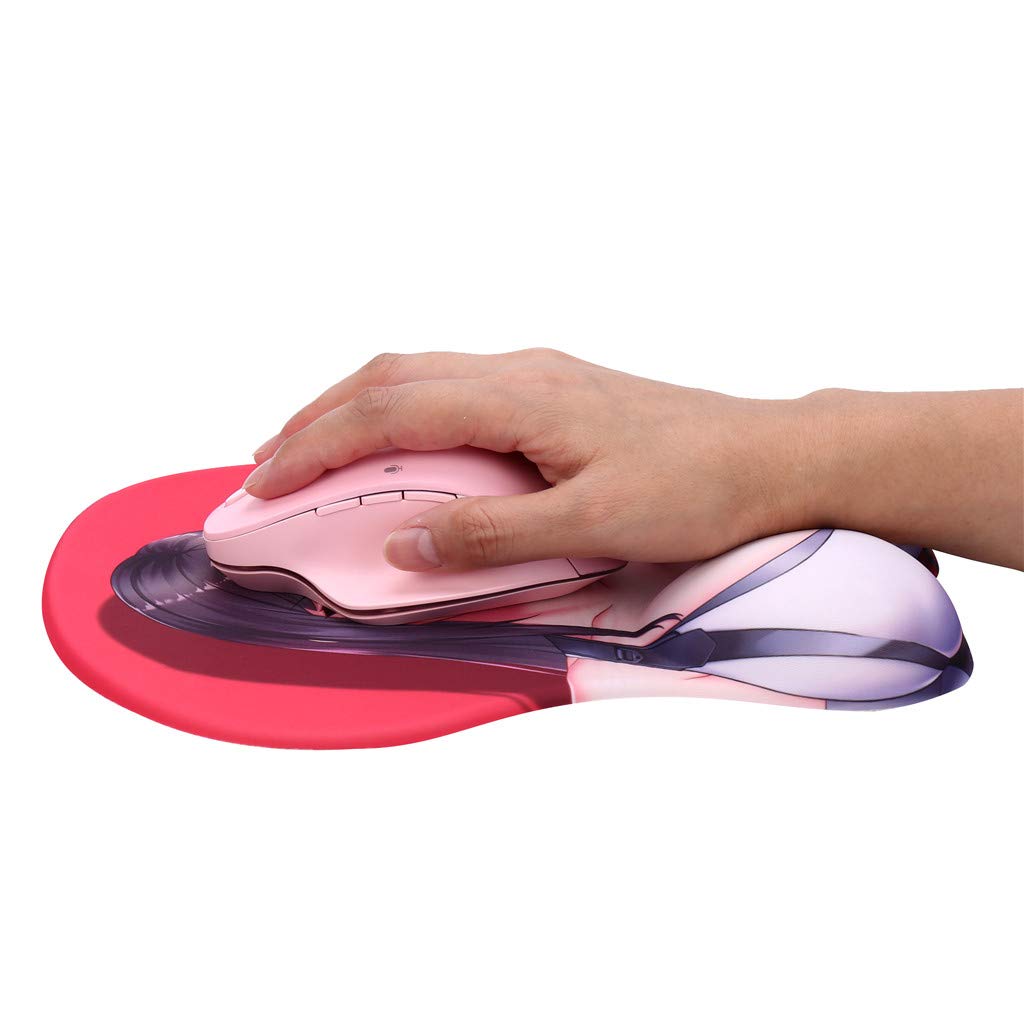 Tifa Red Anime Mouse Pad - 3D Oppai Gaming Mousepad with 2-Way Skin - Perfect for PC Gaming & Office Use