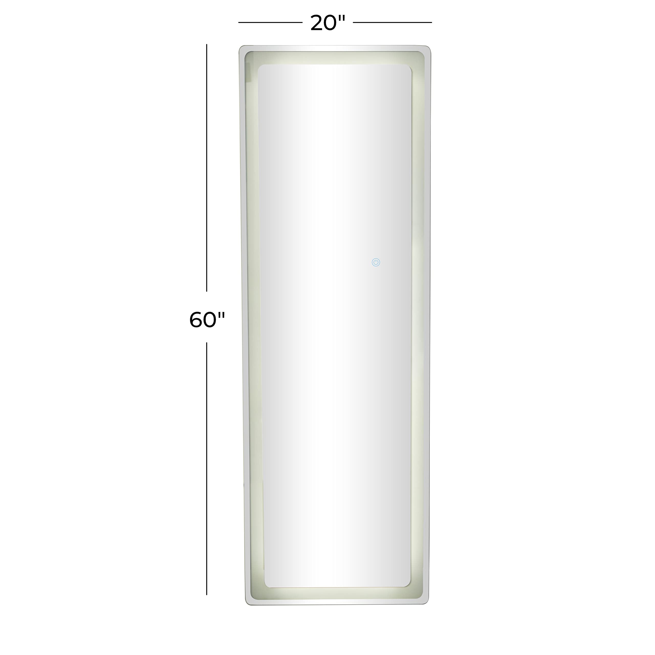 Deco 79 Silver LED Bathroom Mirror with Lights - 20