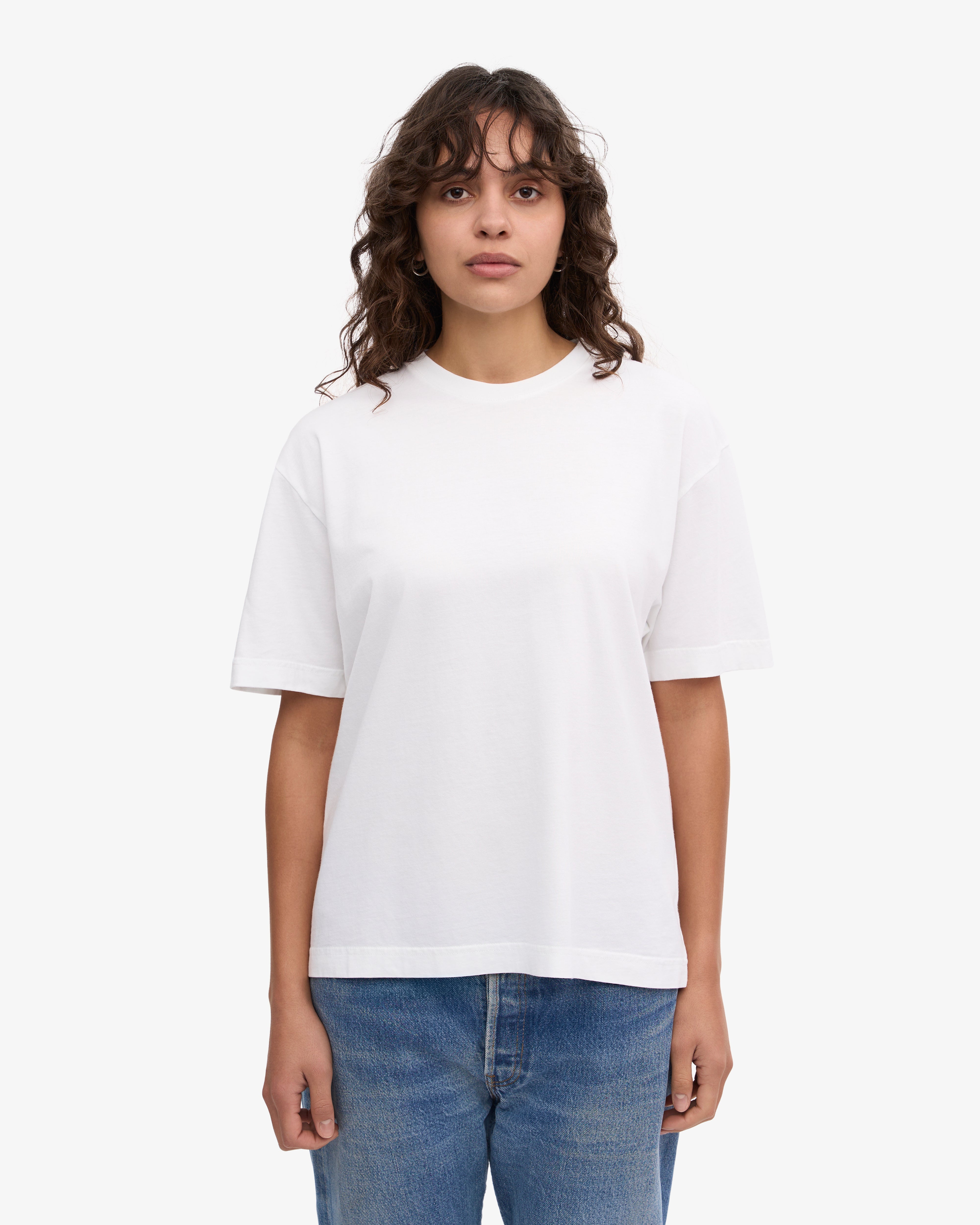 Premium Oversized Organic Cotton T-Shirt for Women & Men - Soft, Breathable & Eco-Friendly - Optical White - Perfect for Casual Wear, Loungewear & Everyday Comfort