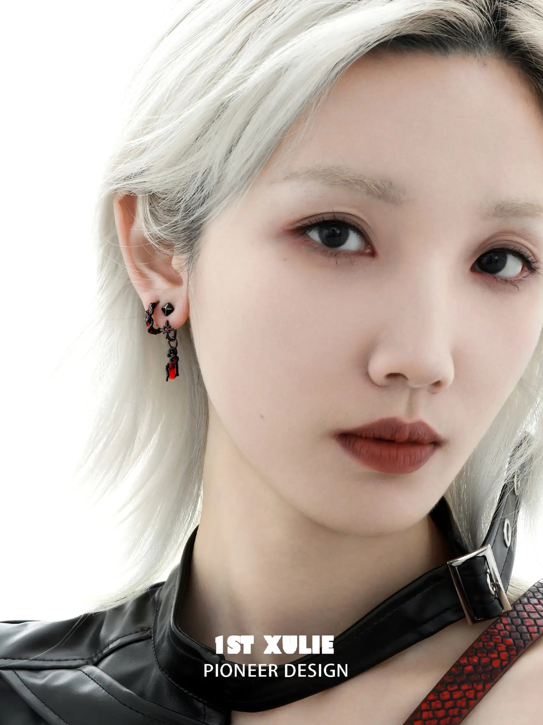 Forbidden Love S925 Sterling Silver Snake Red Crystal Stud Earrings for Women - Elegant Gothic Jewelry for Parties, Halloween & Unique Gifts