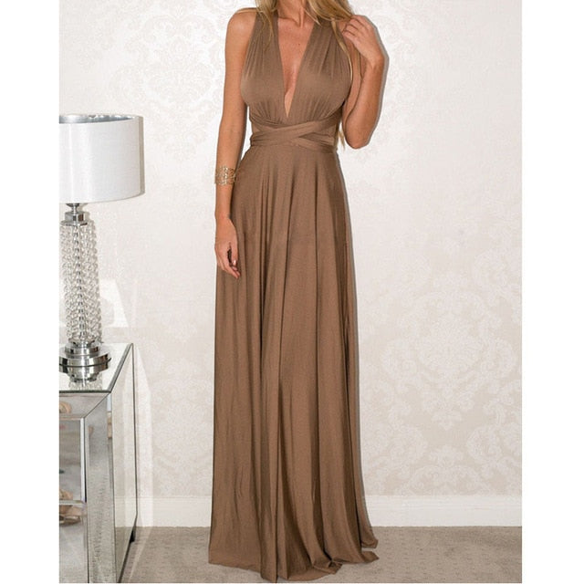 Boho Convertible Maxi Dress for Women - Versatile Summer Beach & Club Wear