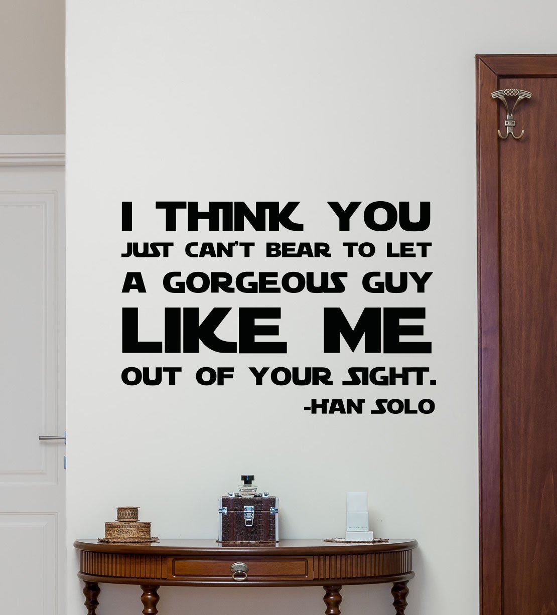 Han Solo Wall Decal - Star Wars Movie Quote Vinyl Sticker for Home Theater, Kids Room & Nursery Decor - Perfect for Movie Themed Bedroom, Cinema Room & Boys Wall Art (202crt)