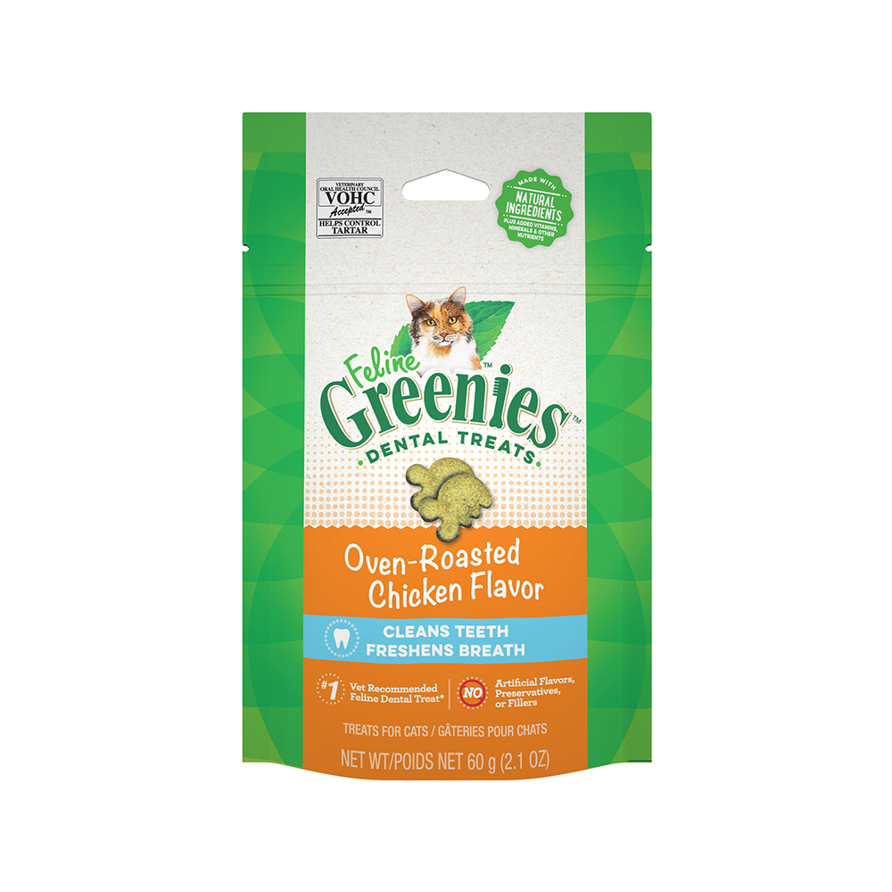 Premium Chicken Flavor Cat Dental Treats - Natural Teeth Cleaning Snacks for Cats - Supports Oral Health & Fresh Breath - Perfect for Daily Dental Care & Training Rewards