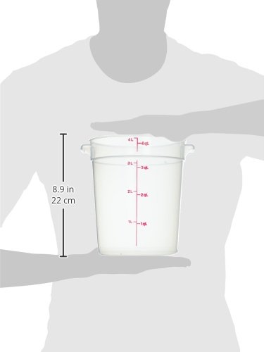 BPA-Free Cambro 4 Quart Food Storage Container - Airtight, Durable & Stackable for Meal Prep, Leftovers & Bulk Food Storage