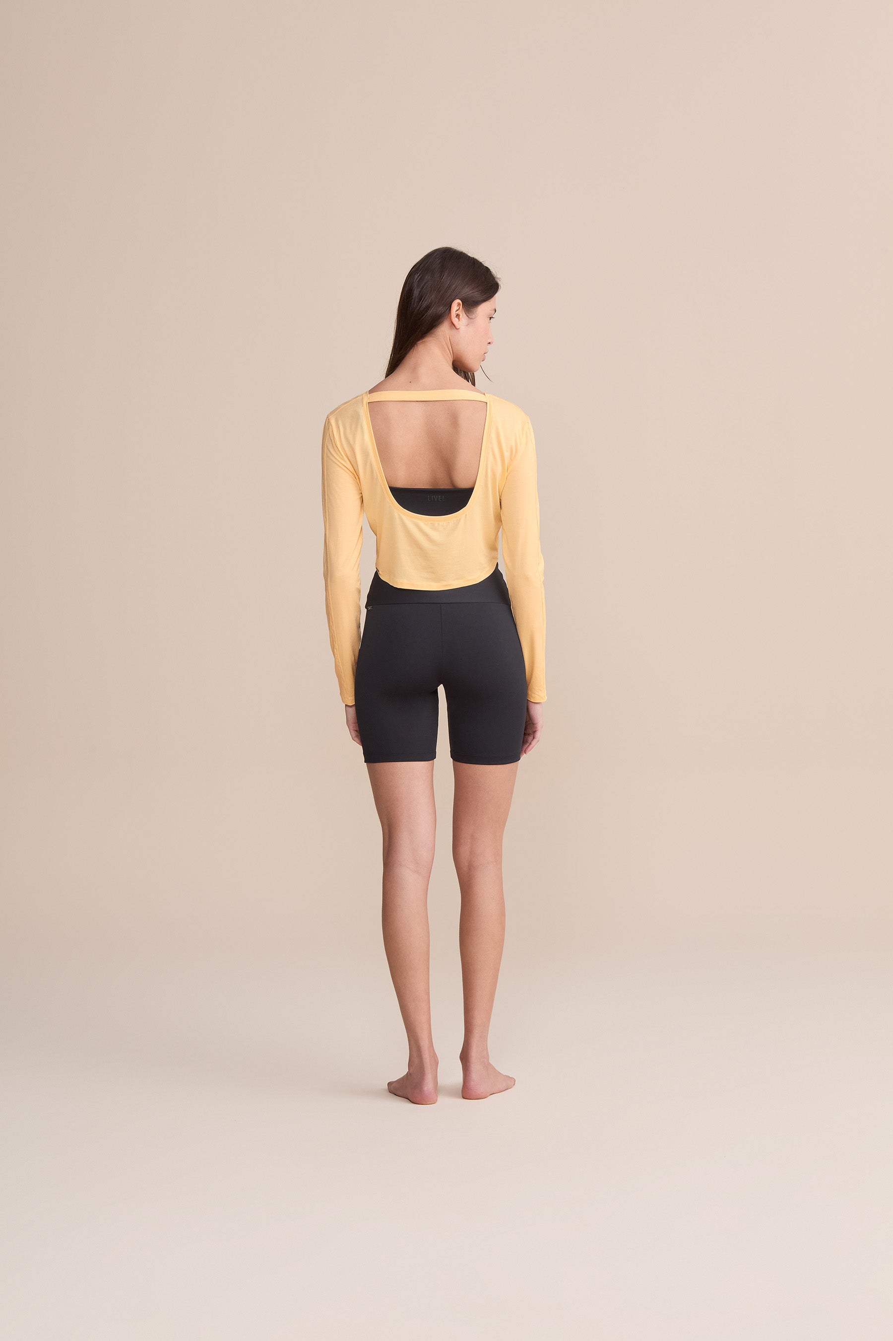 Cropped Long Sleeve Micromodal Blouse for Women - Soft Stretchy Comfort Fit Top for Casual Wear & Layering